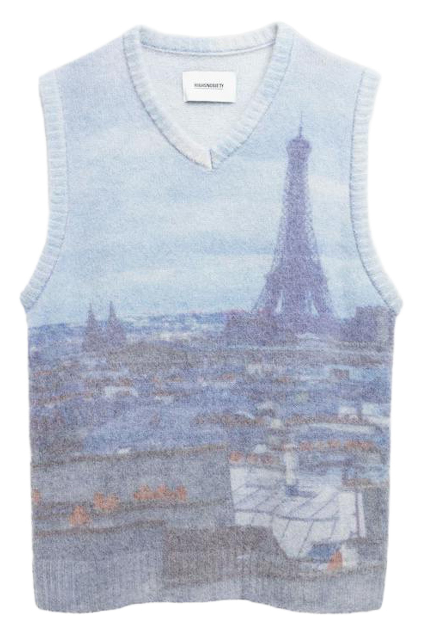 HIGHSNOBIETY – PARIS CITYSCAPE SWEATER VEST MULTI 1