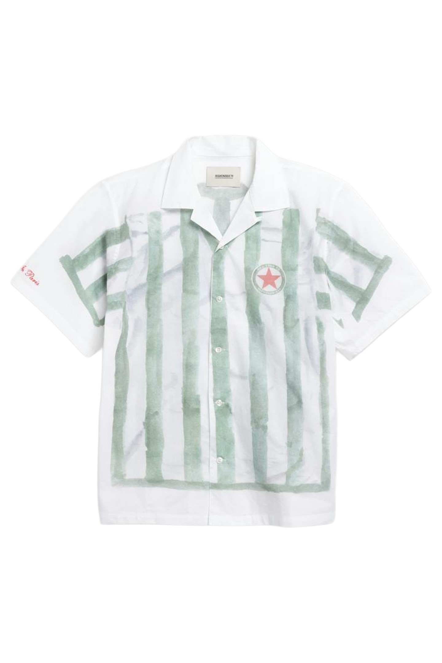 RED STAR X  HIGHSNOBIETY – FOOTBALL KIT SHIRT WHITE/GREEN 1