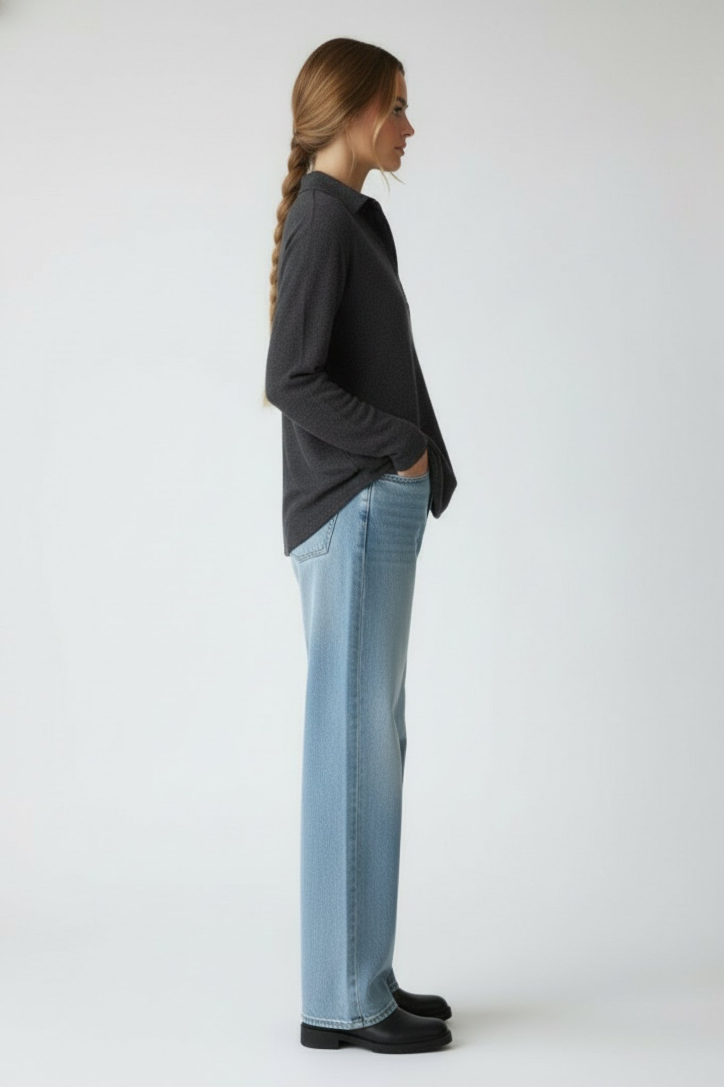 A.PRESSE – WOOL SKIPPER SHIRT GREY 3