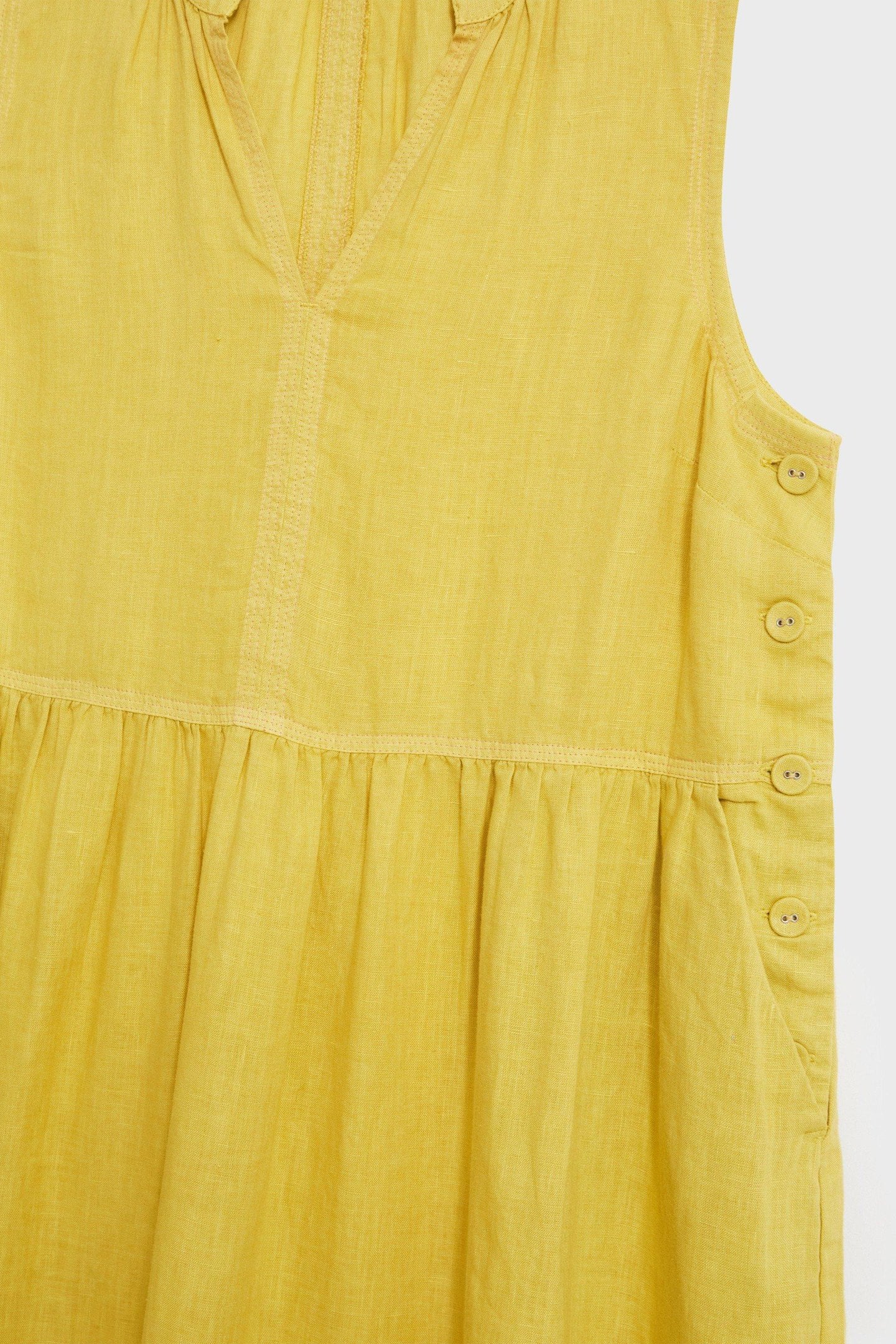 SOPHIA LINEN MAXI DRESS MID CHARTREUSE 4