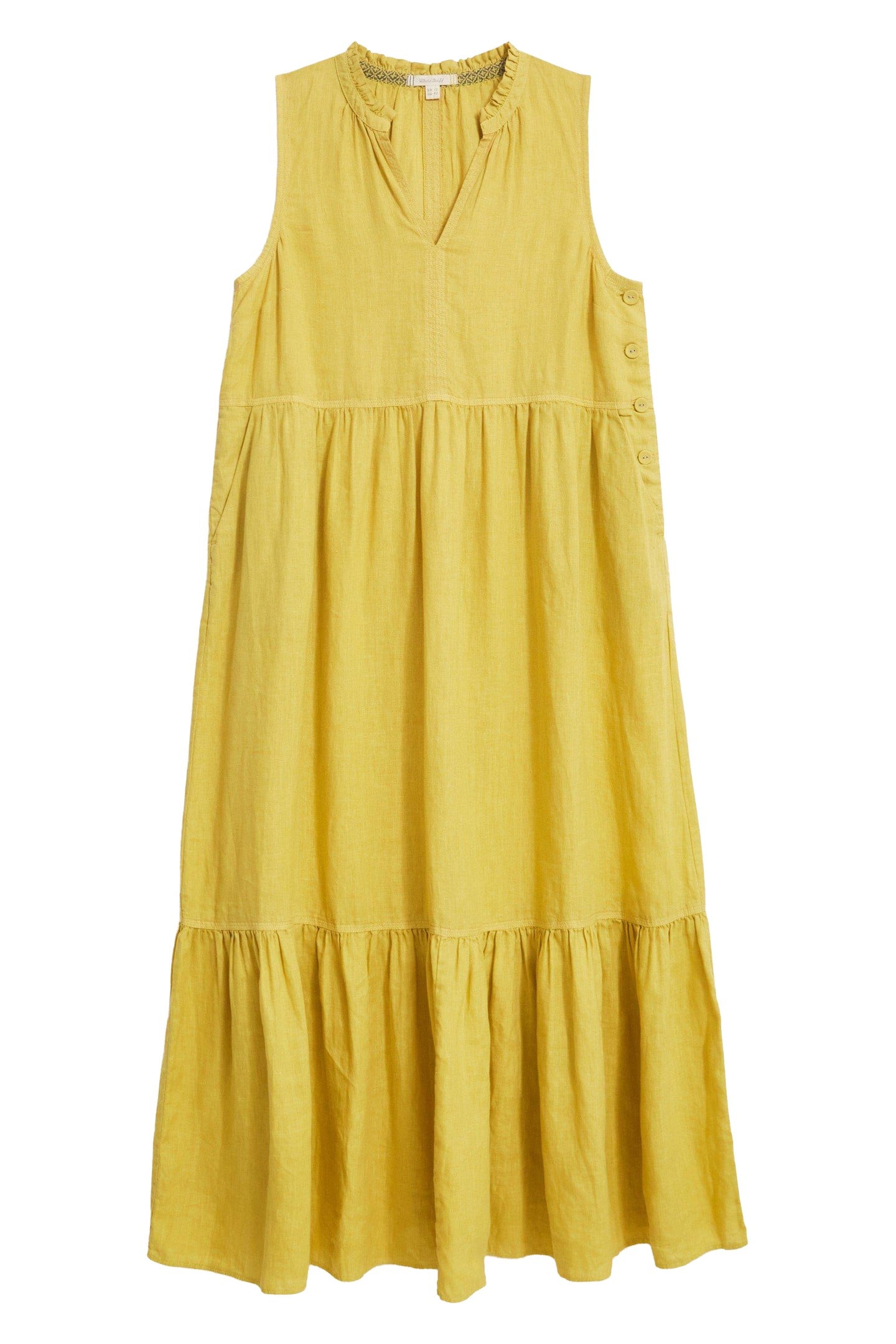 SOPHIA LINEN MAXI DRESS MID CHARTREUSE 1