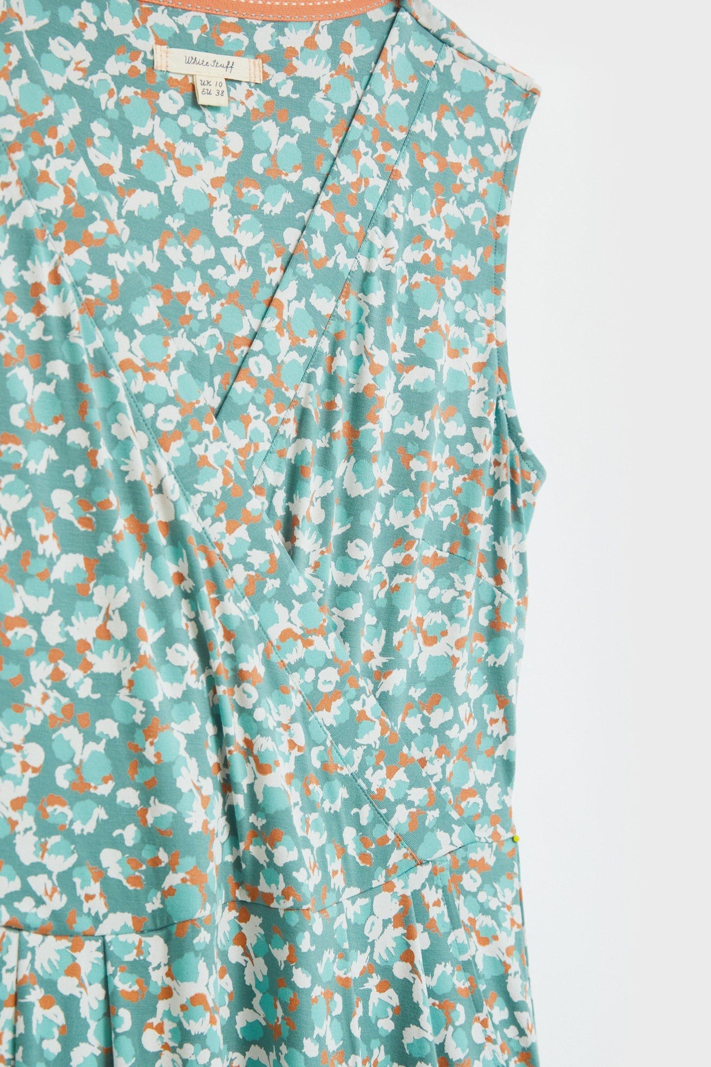 BRIDGET ECO VERO JERSEY DRESS TEAL MULTI 4