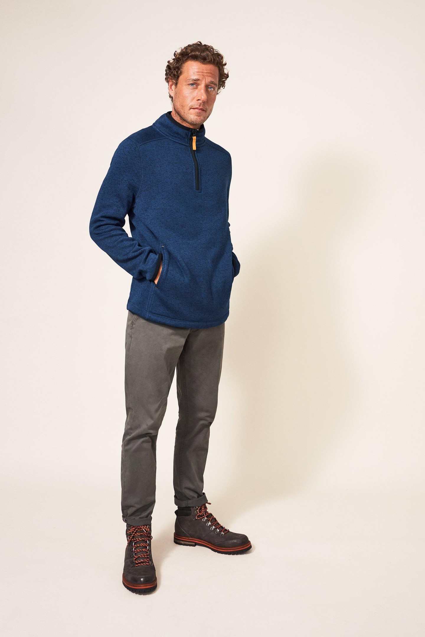 FIELD FLEECE TOP DARK NAVY 1