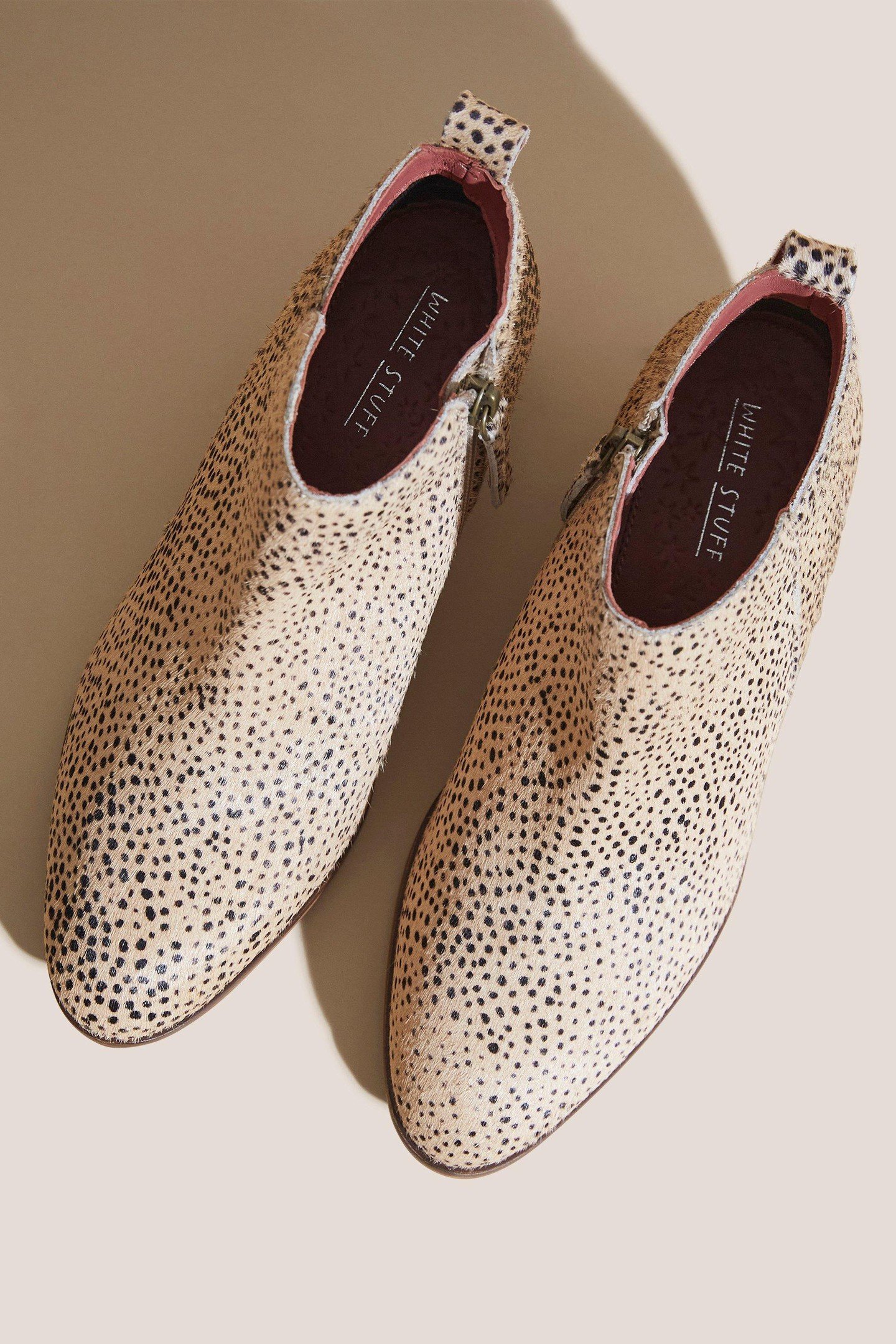 WILLOW LEATHER ANKLE BOOT BROWN PRINT 1