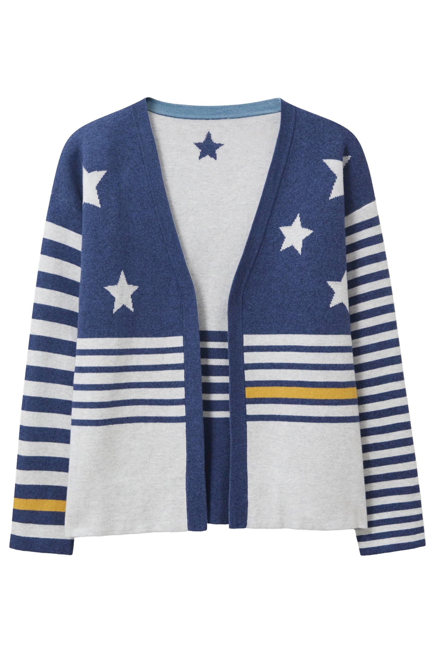 REVERSIBLE STAR CARDI GREY MULTI 1