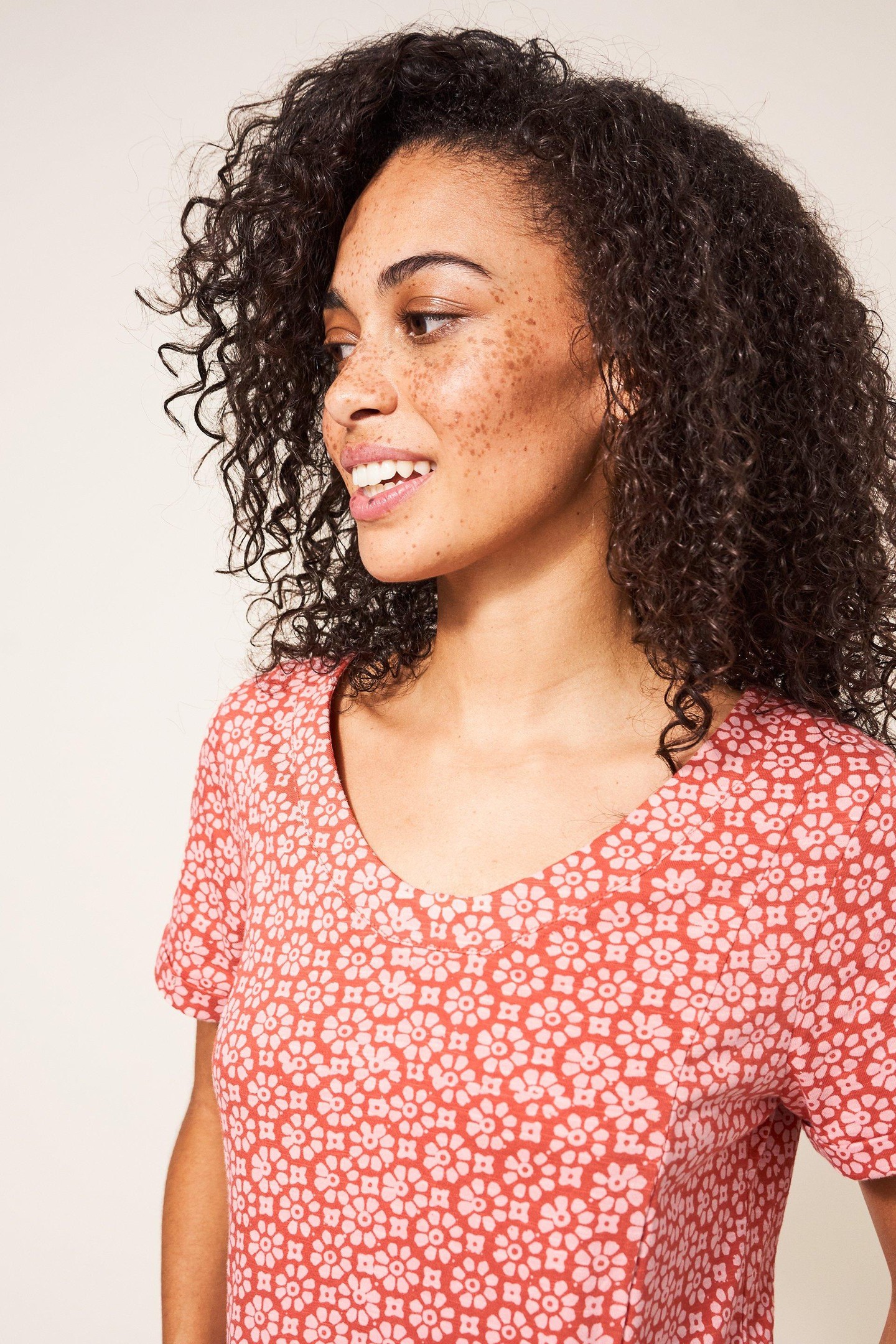 SELINA FAIRTRADE DRESS ORANGE MULTI 4