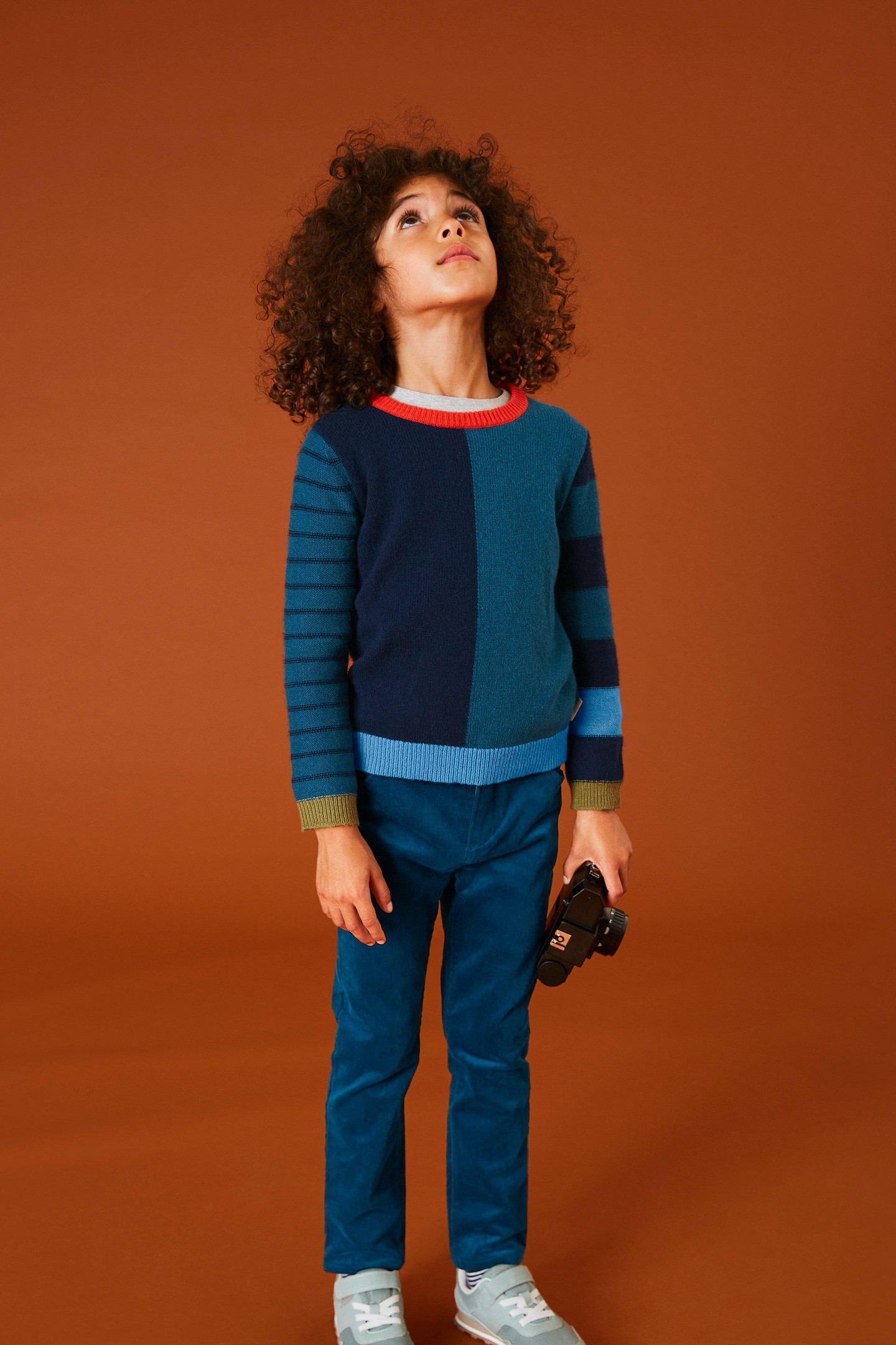 PETE COLOURBLOCK STRIPE JUMPER TEAL MULTI 4