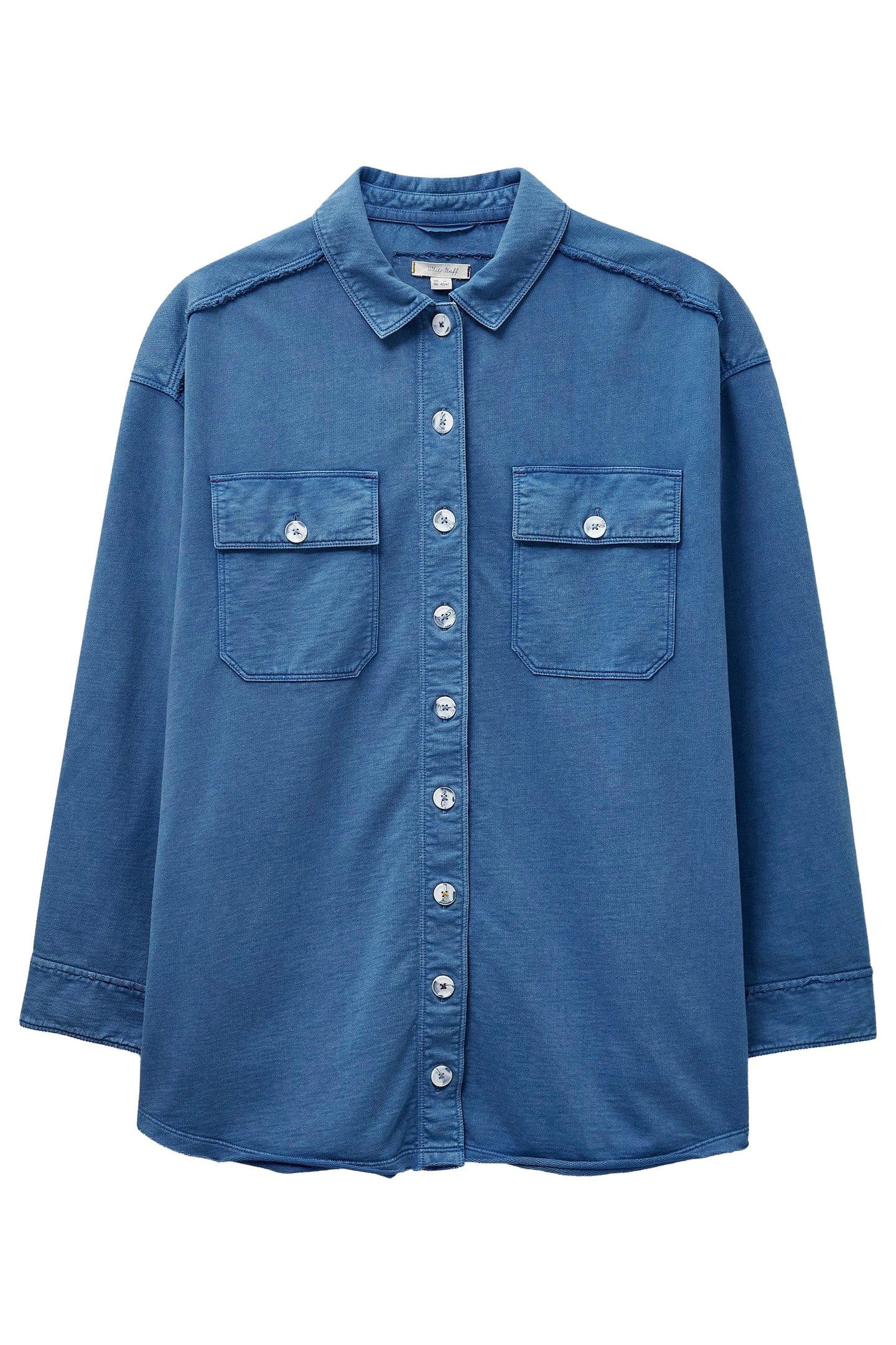 EVIE LONGLINE SWEAT JACKET INDIGO BLUE 2