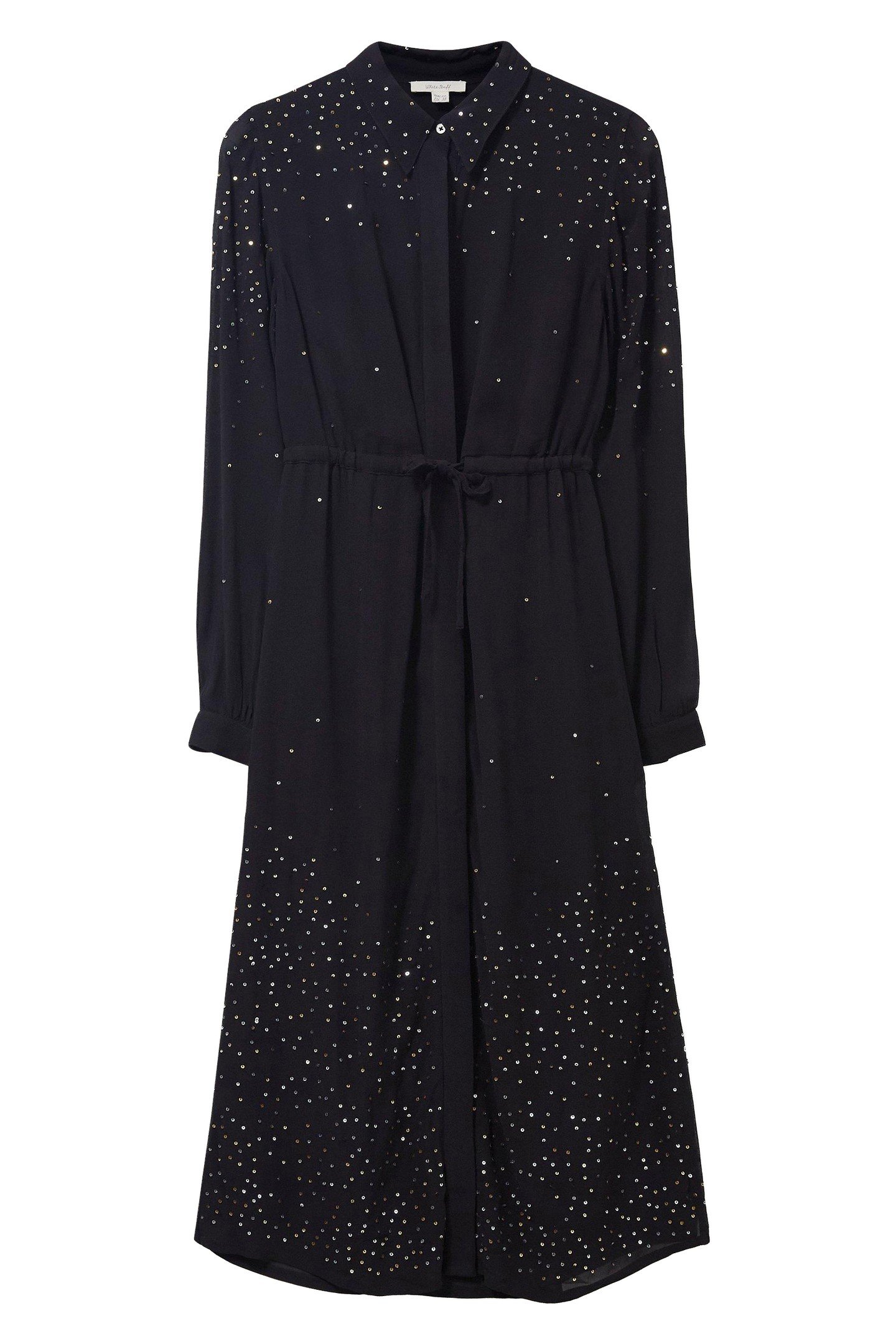 CELINE SEQUIN SHIRT DRESS BLACK MULTI 2