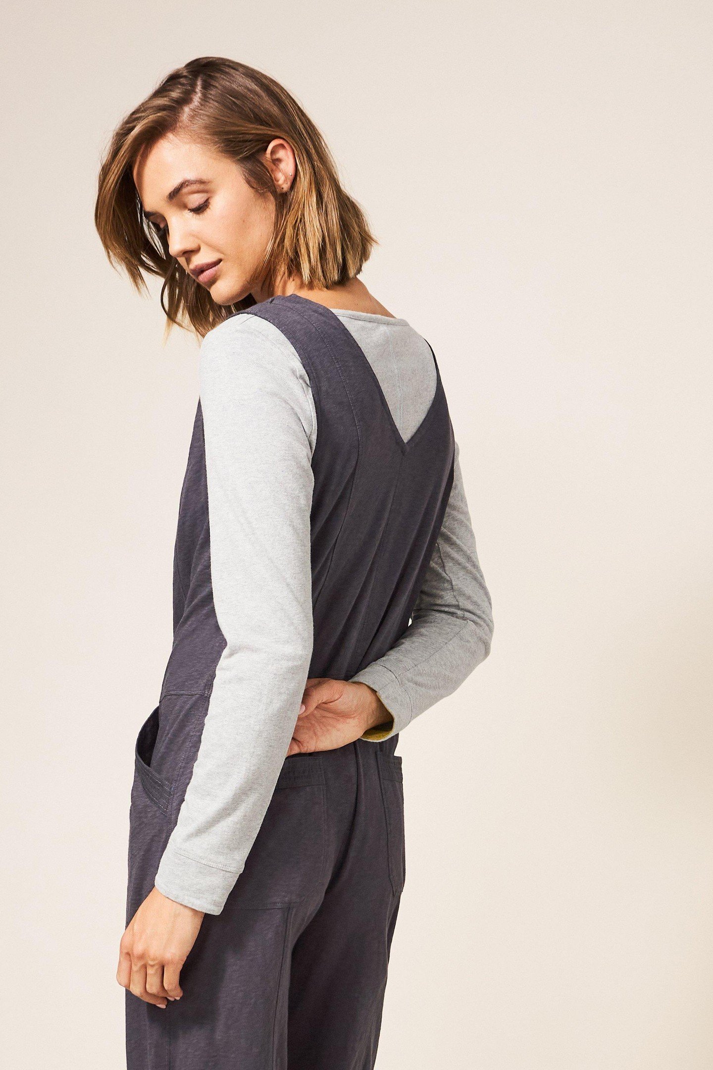 ISLA JERSEY JUMPSUIT CHARCOAL GREY 2