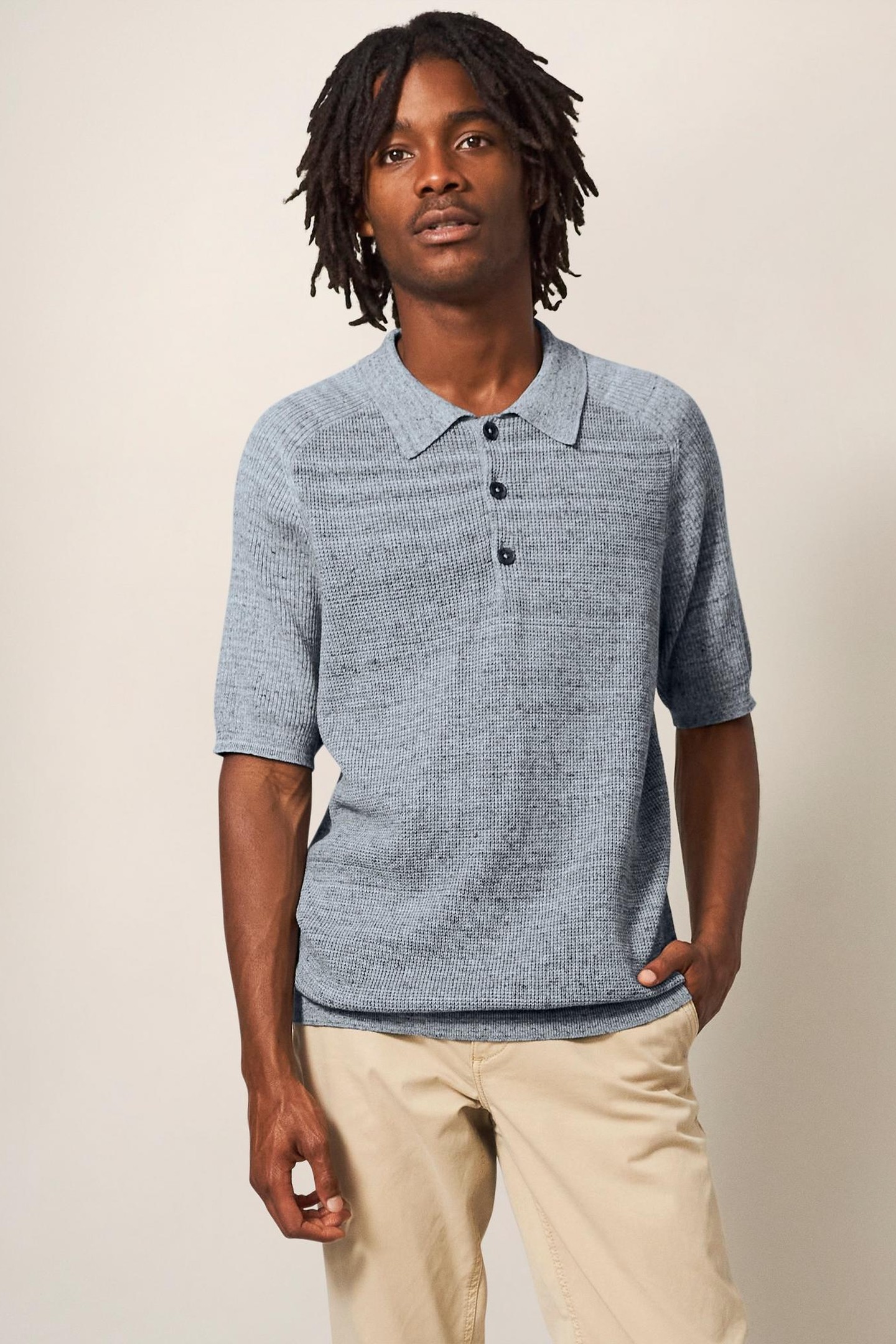 BARMOUTH SHORT SLEEVE POLO GREY MARL 2