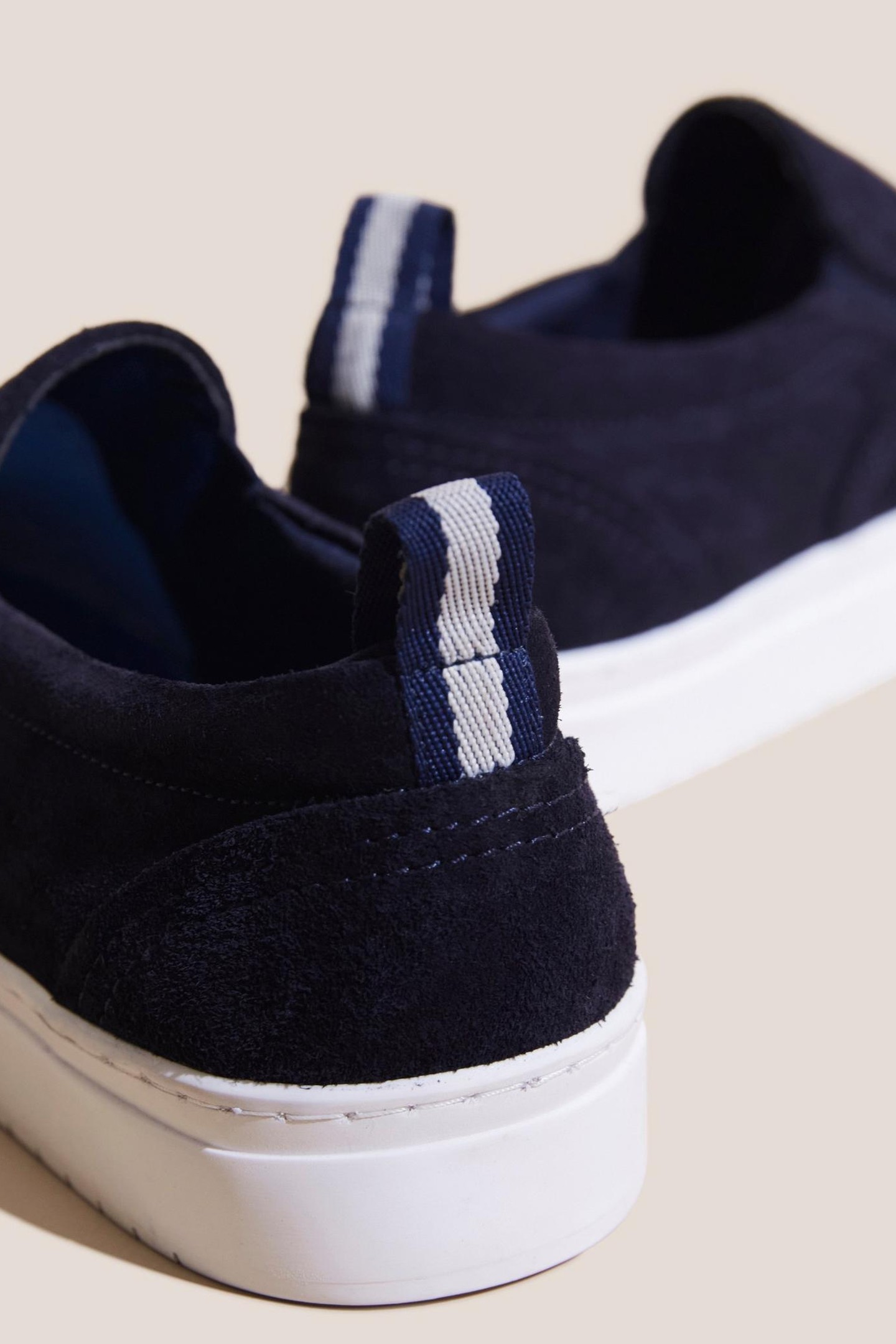 SUEDE SLIP ON TRAINER NAVY MULTI 3