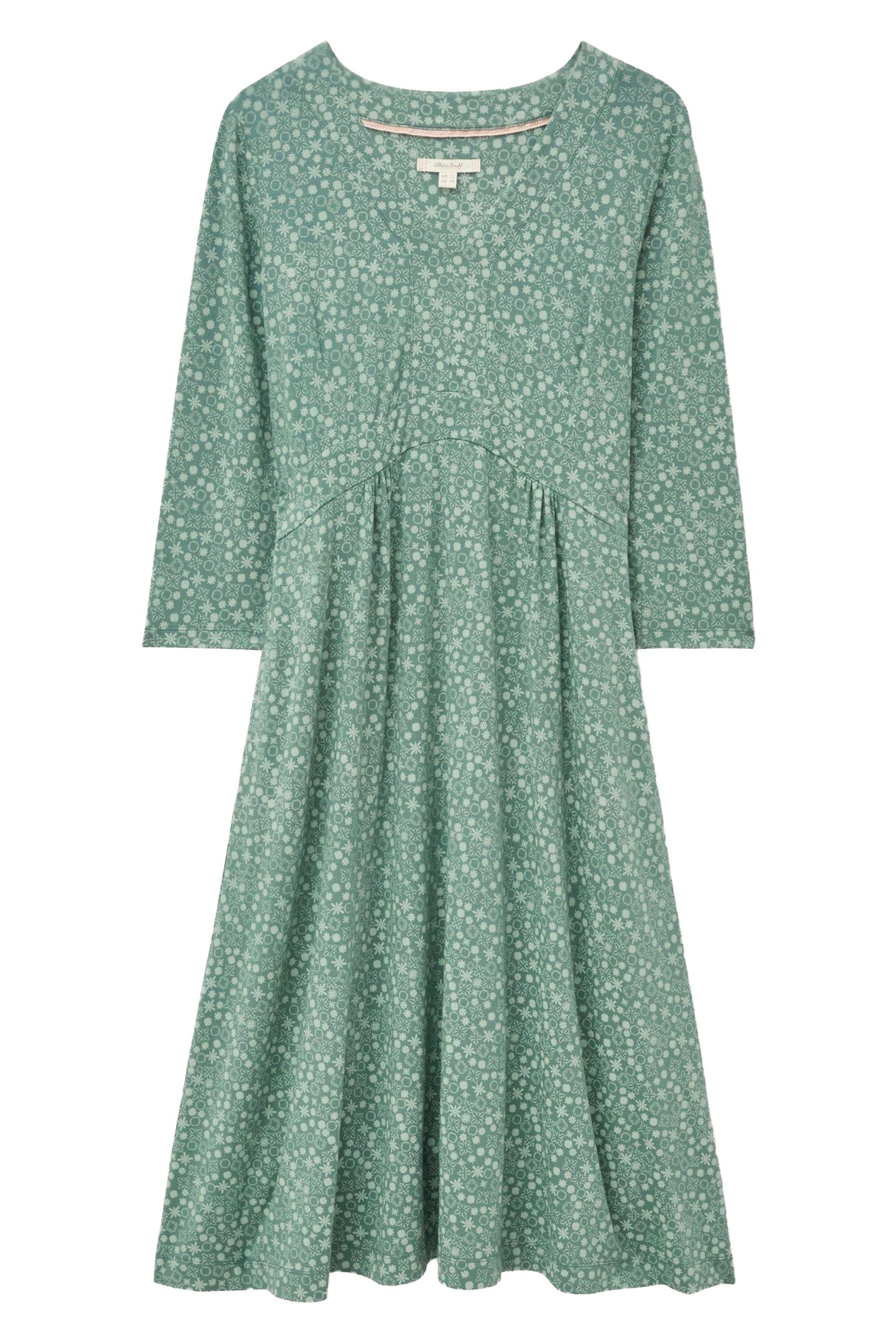 ESME JERSEY MIDI DRESS GREEN MULTI 3
