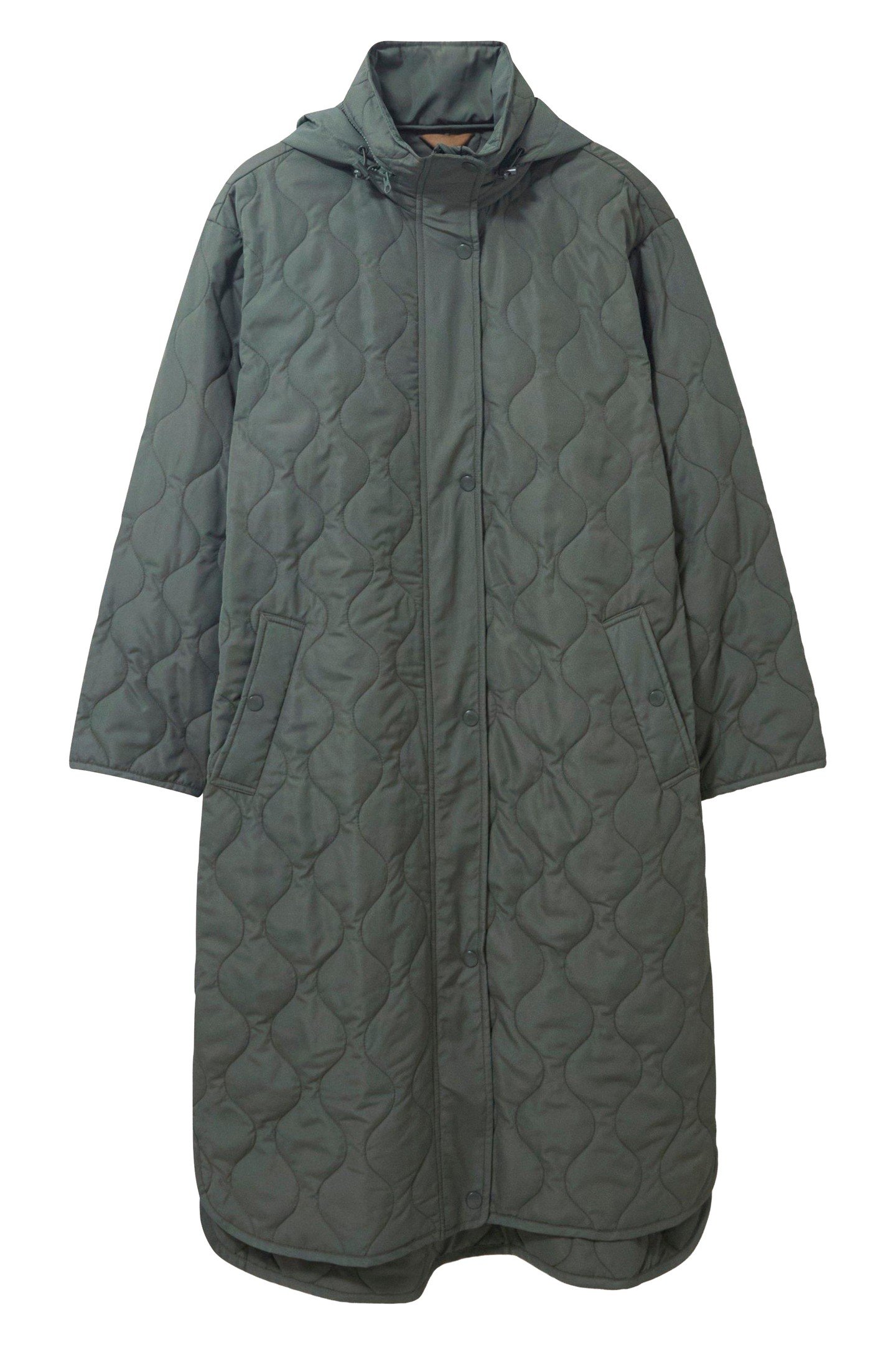 MOLLY QUILTED COAT KHAKI GREEN 3
