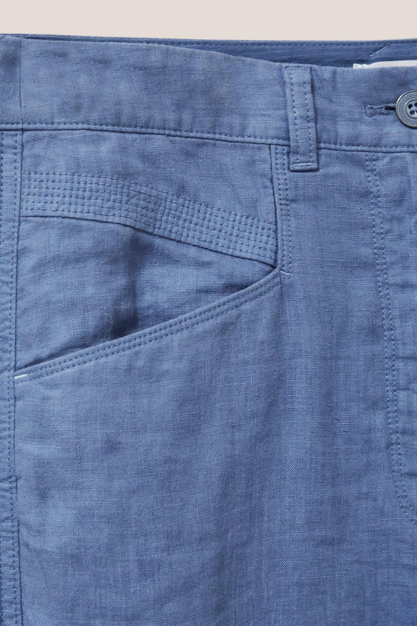 HARPER LINEN TROUSER MID BLUE 4