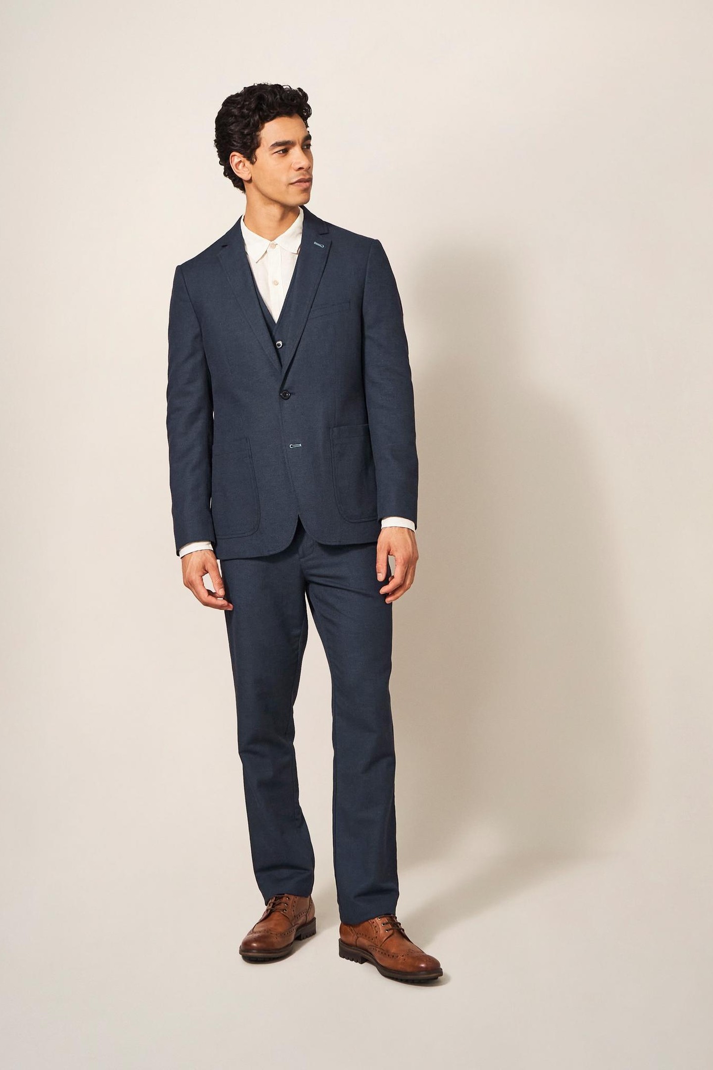 ABBOTT LINEN WAISTCOAT FRENCH NAVY 3