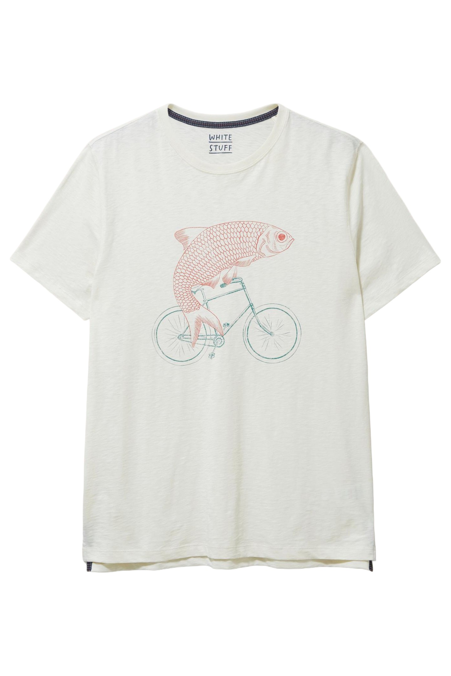 FISH ON A BIKE GRAPHIC TEE NATURAL WHITE 3
