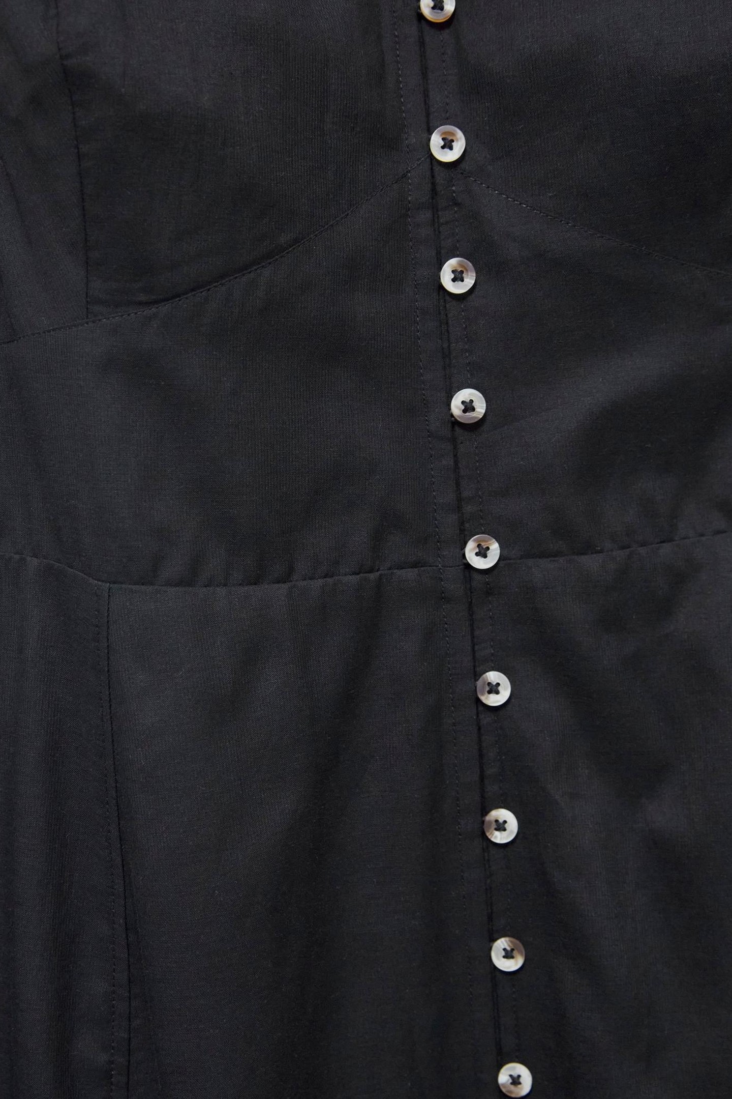 SOPHIA COTTON MIDI DRESS PURE BLACK 4