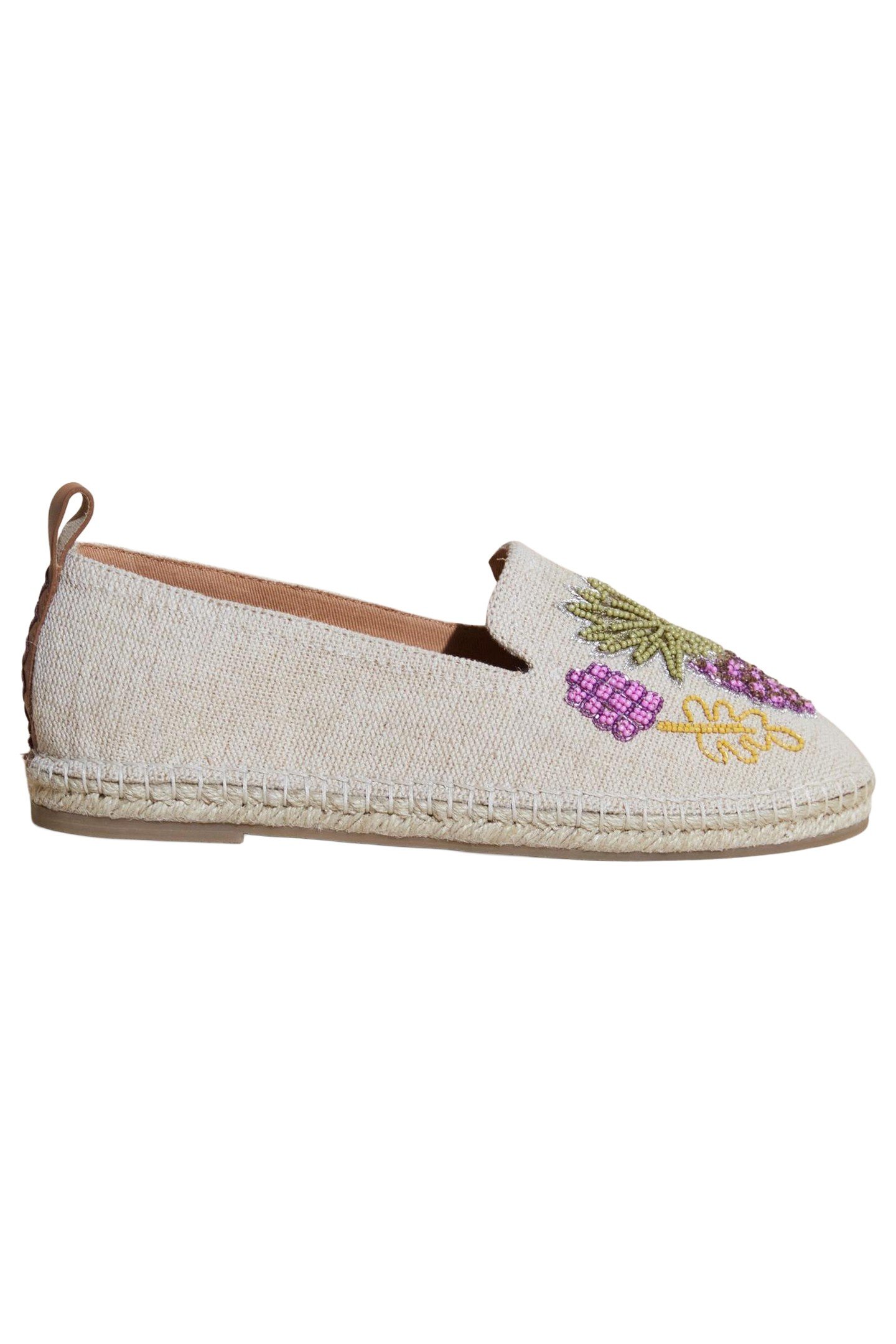 BEADED PINEAPPLE ESPADRILLE NATURAL MULTI 1