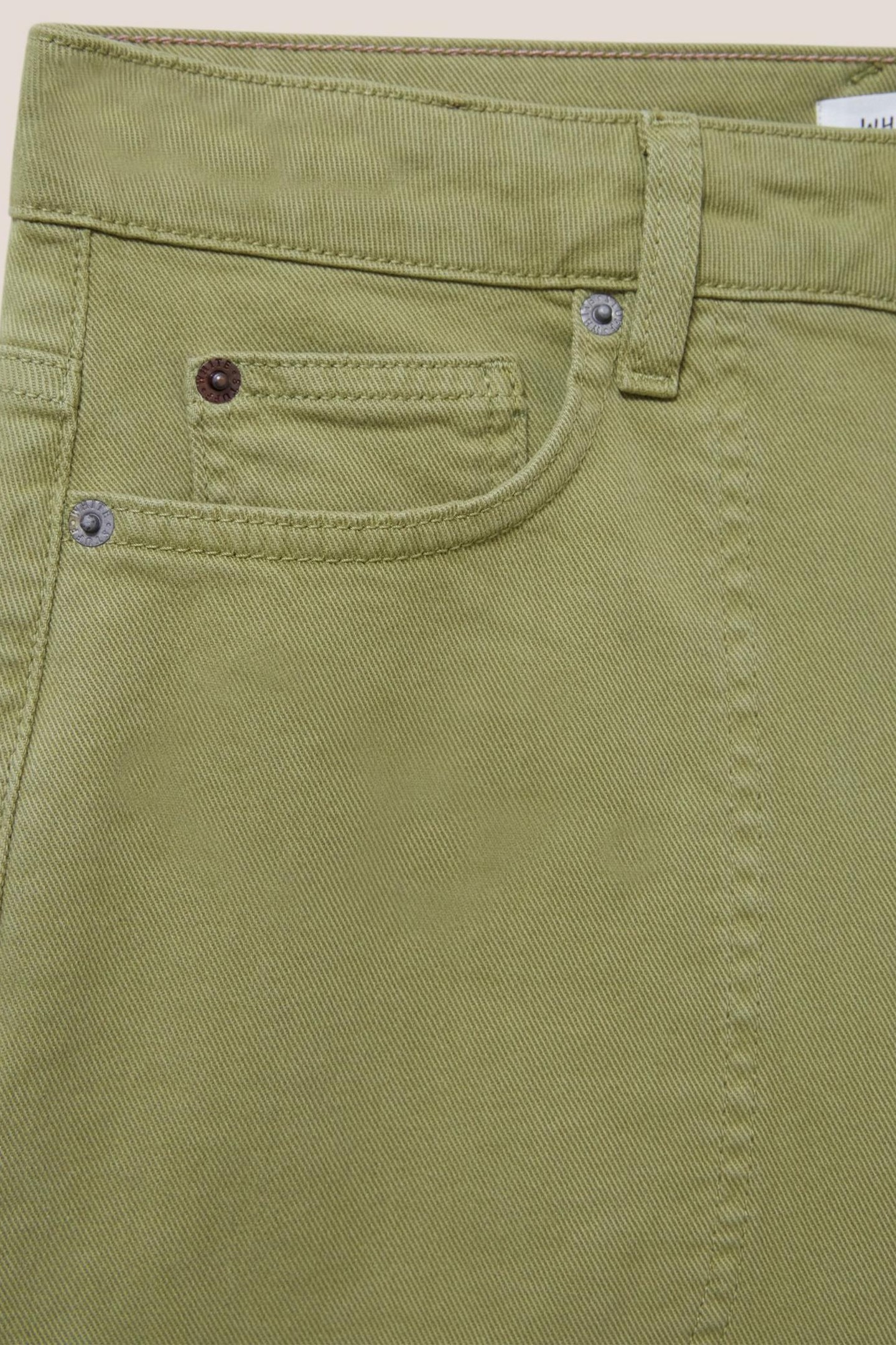 TIA WIDE LEG CROPPED JEAN MID GREEN 4