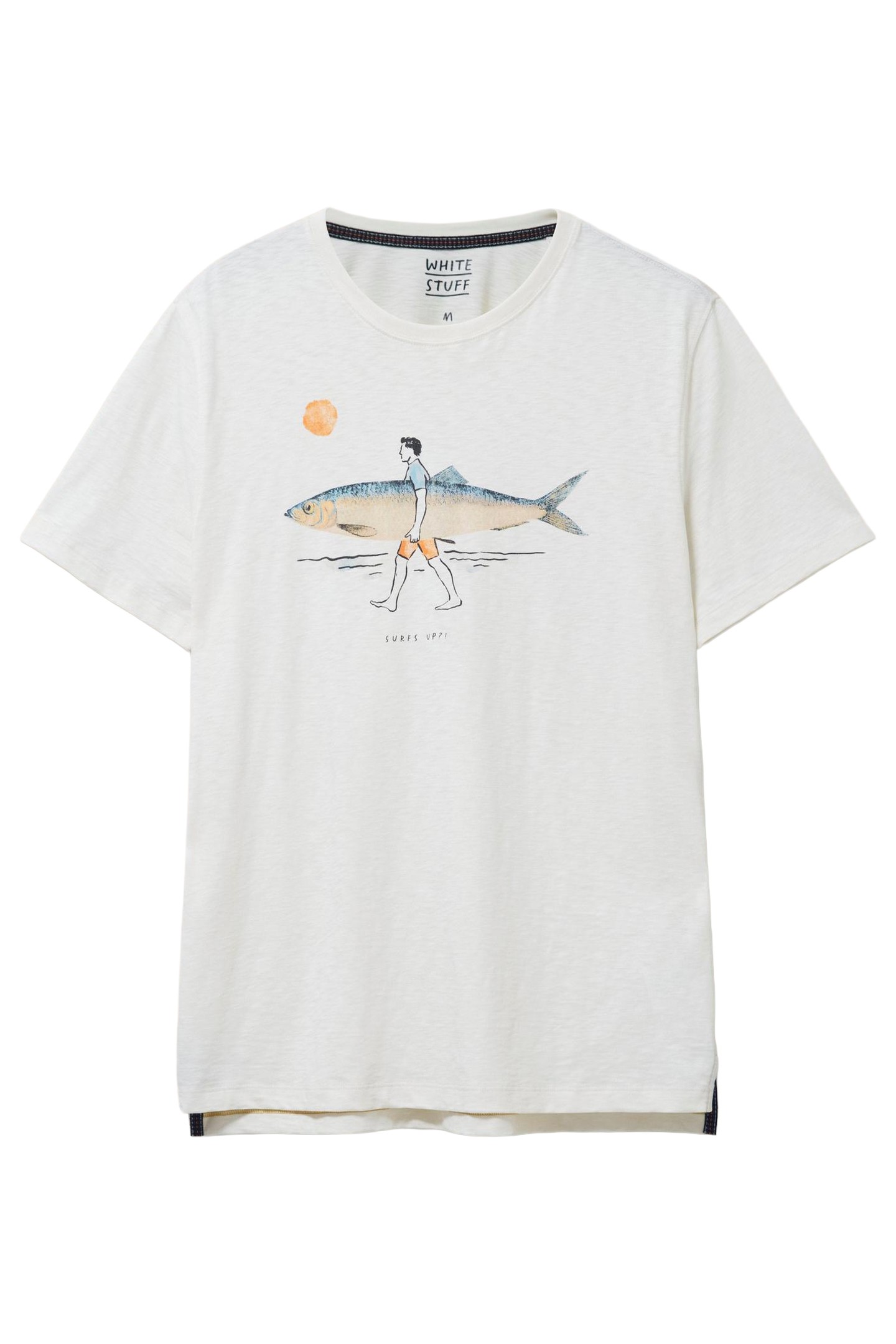 FISH SURFBOARD GRAPHIC TEE NATURAL WHITE 2