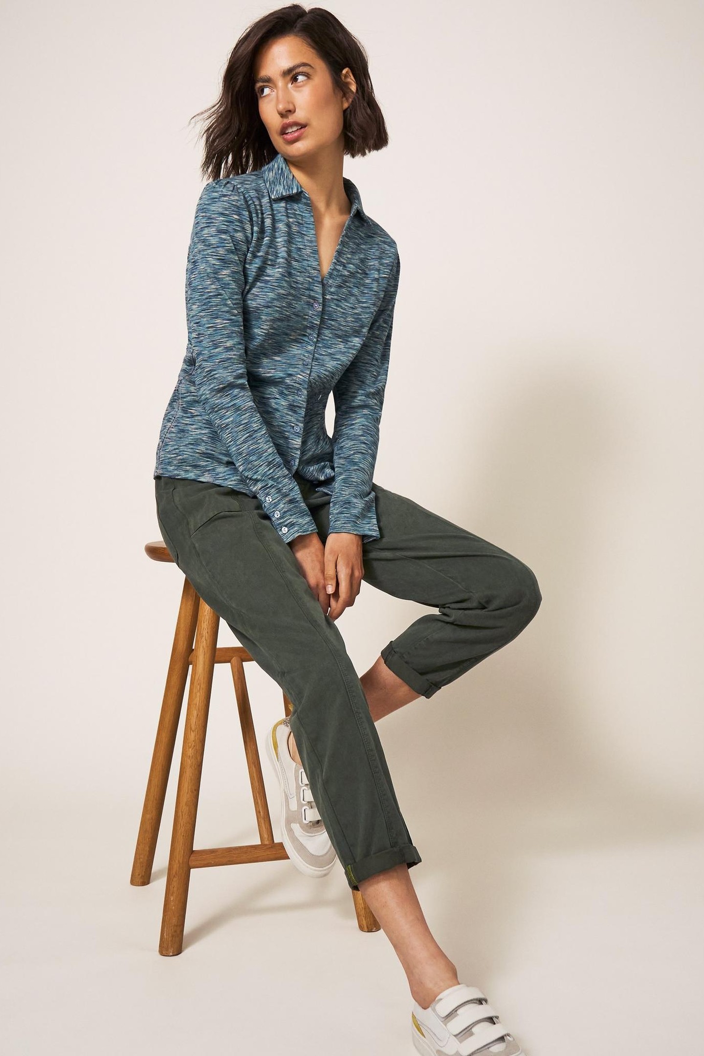 THEA TROUSER KHAKI GREEN 1