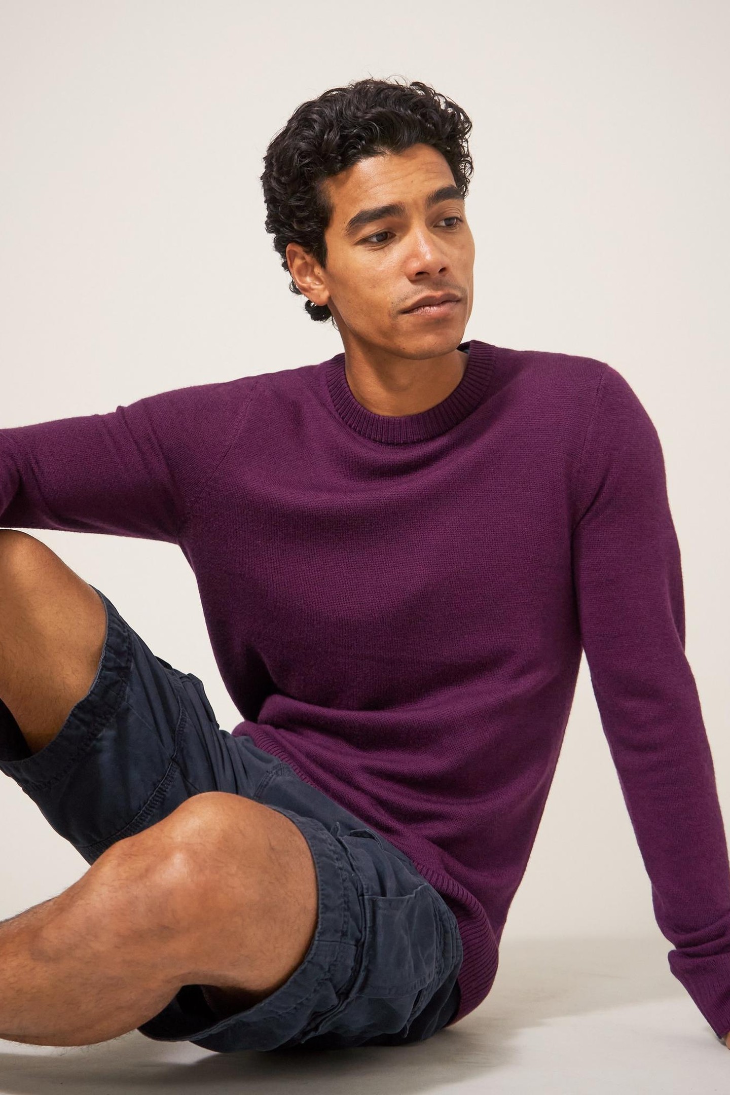 NEWPORT MERINO CREW MID PLUM 1