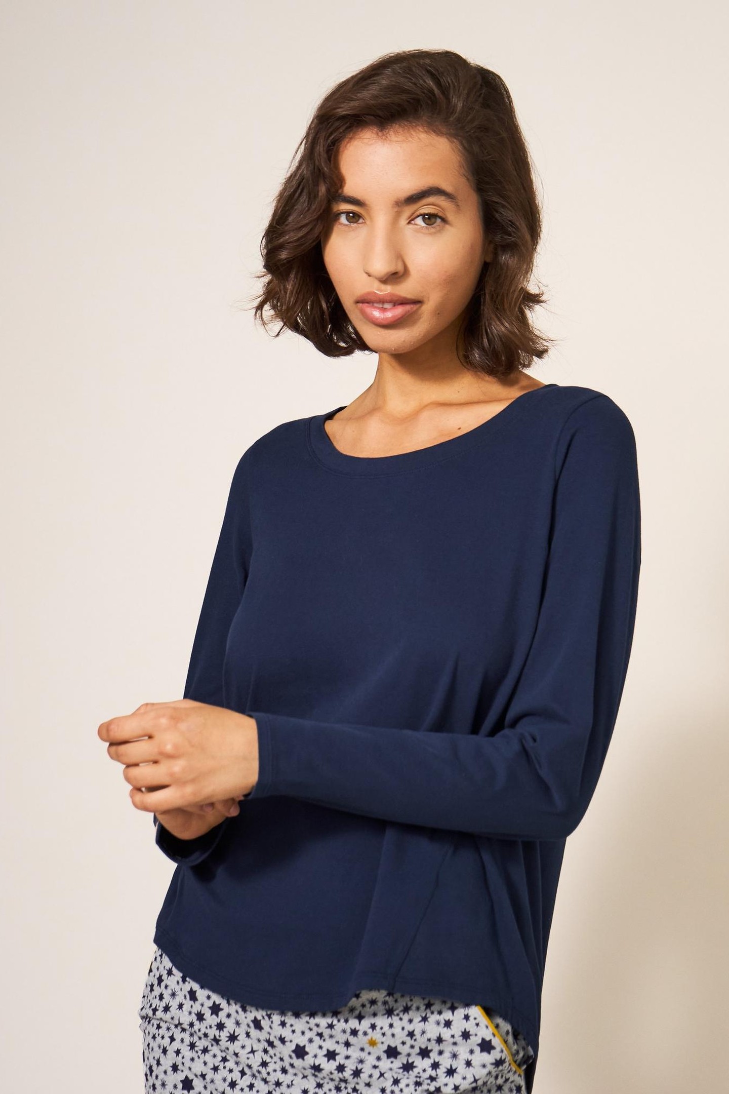 EVA JERSEY PJ TOP DARK NAVY 1