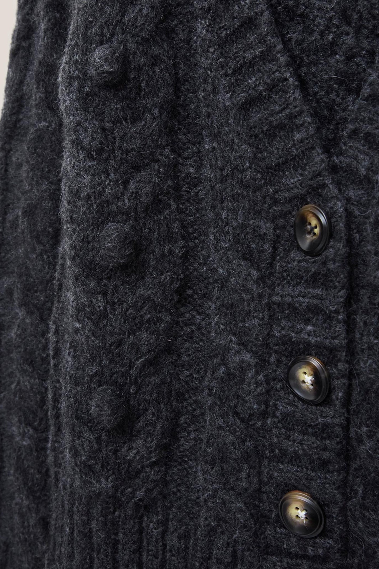 CABLE CARDI DARK GREY 4