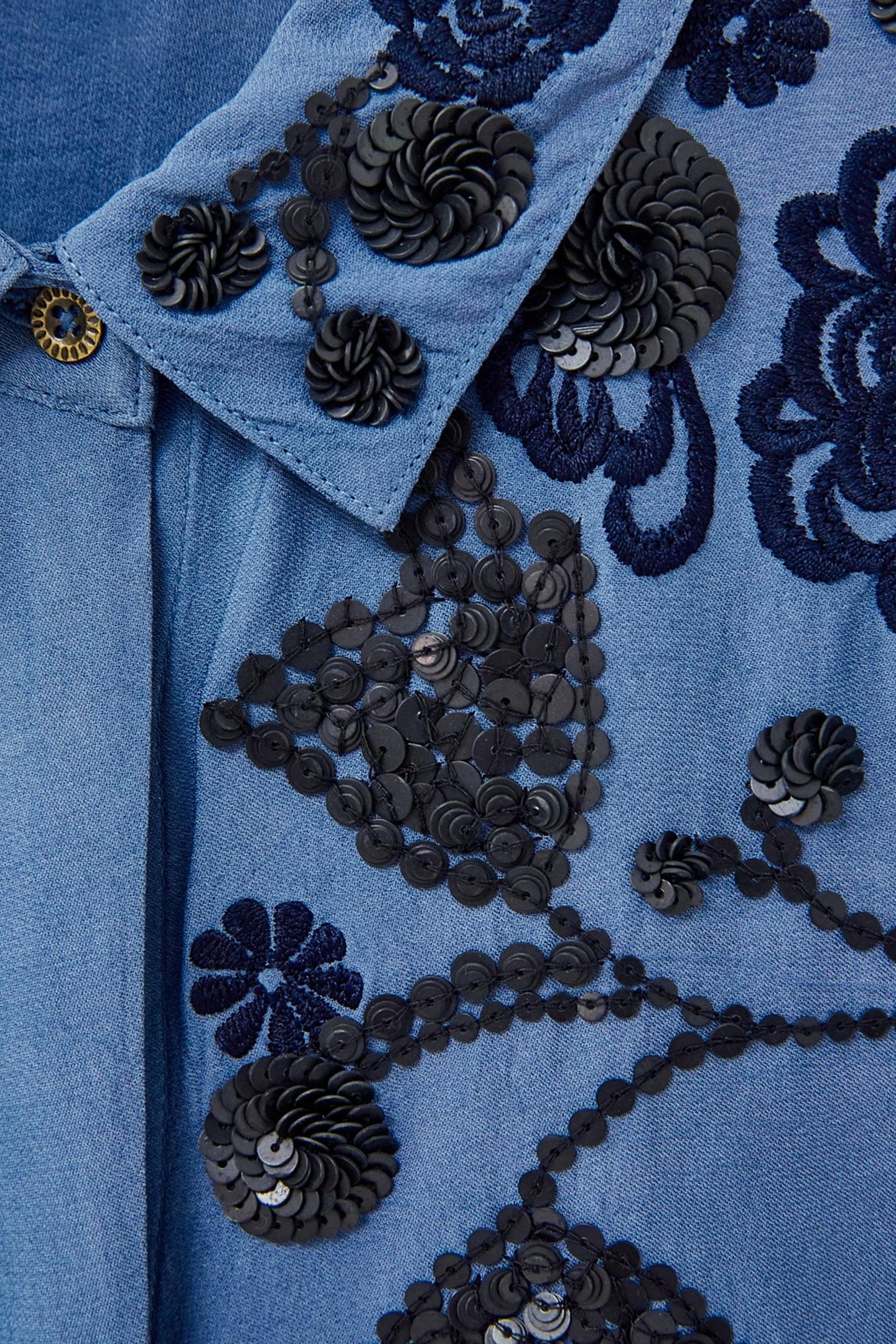 ARDEN SEQUIN SHIRT BLUE MULTI 4