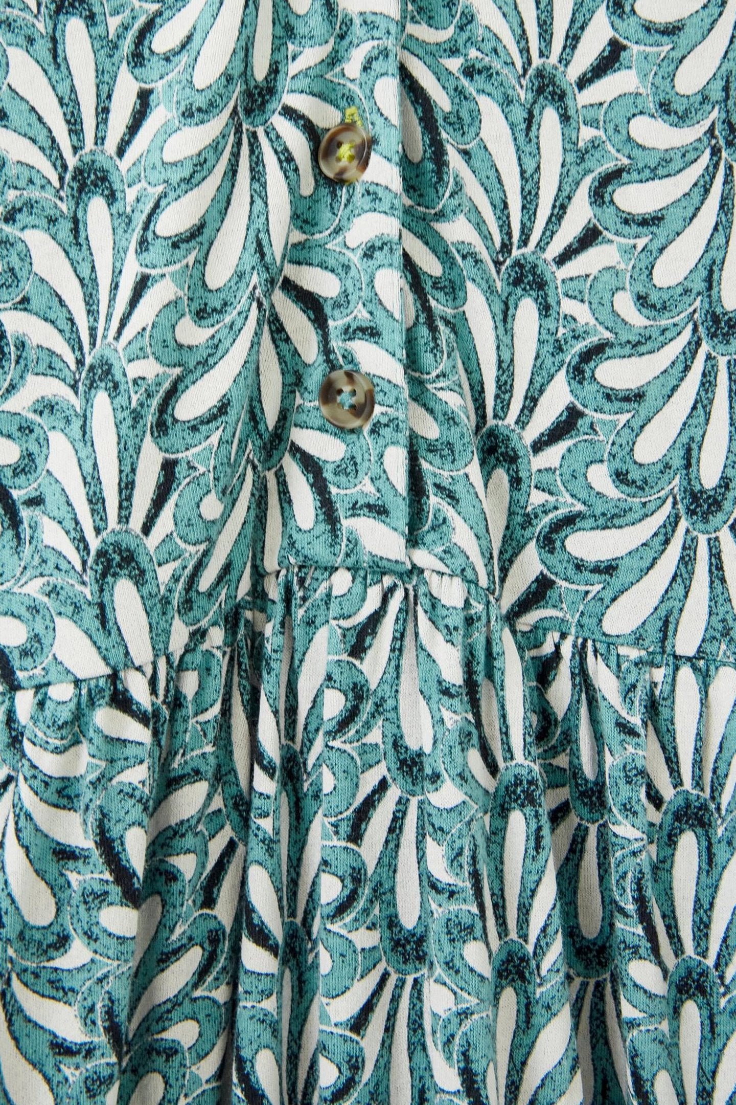 NAYA JERSEY DRESS TEAL PRINT 4