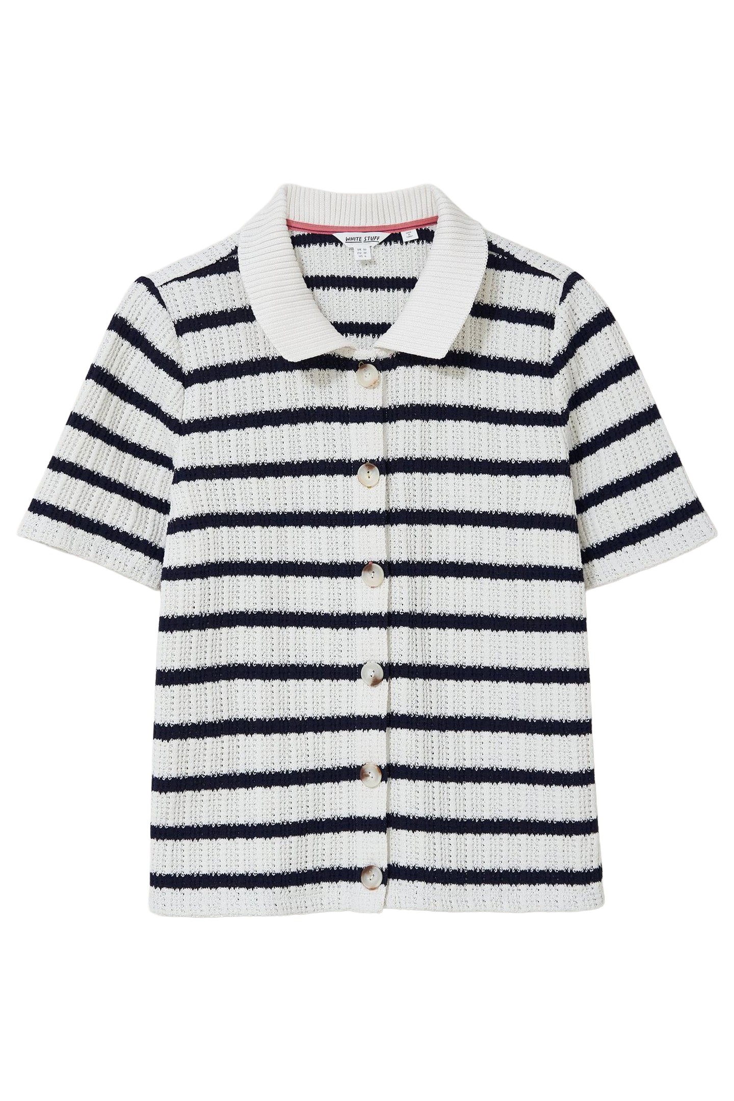 STRIPE COLLAR TOP BLACK MULTI 3