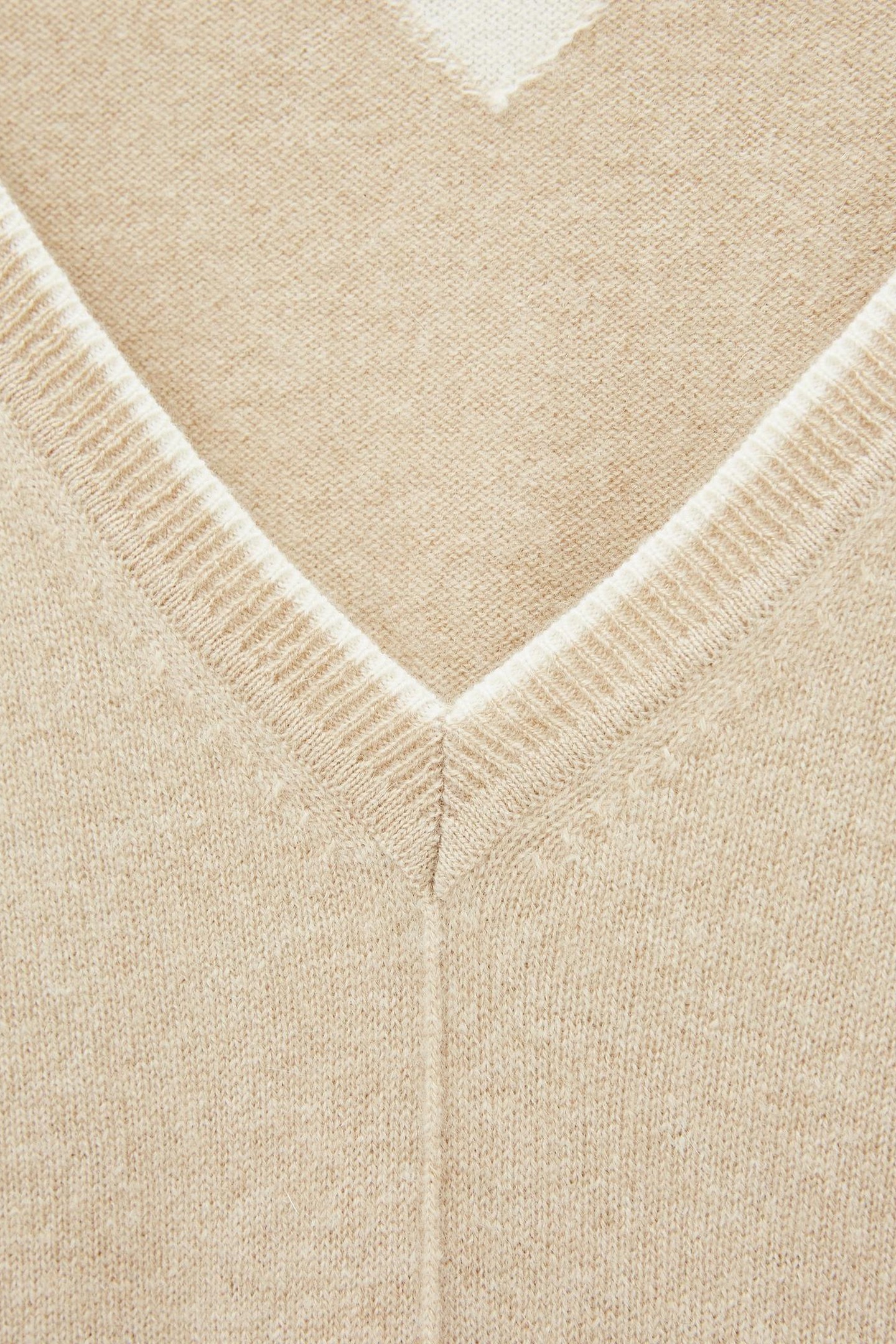 CLARA V NECK CASHMERE JUMPER NATURAL MULTI 3