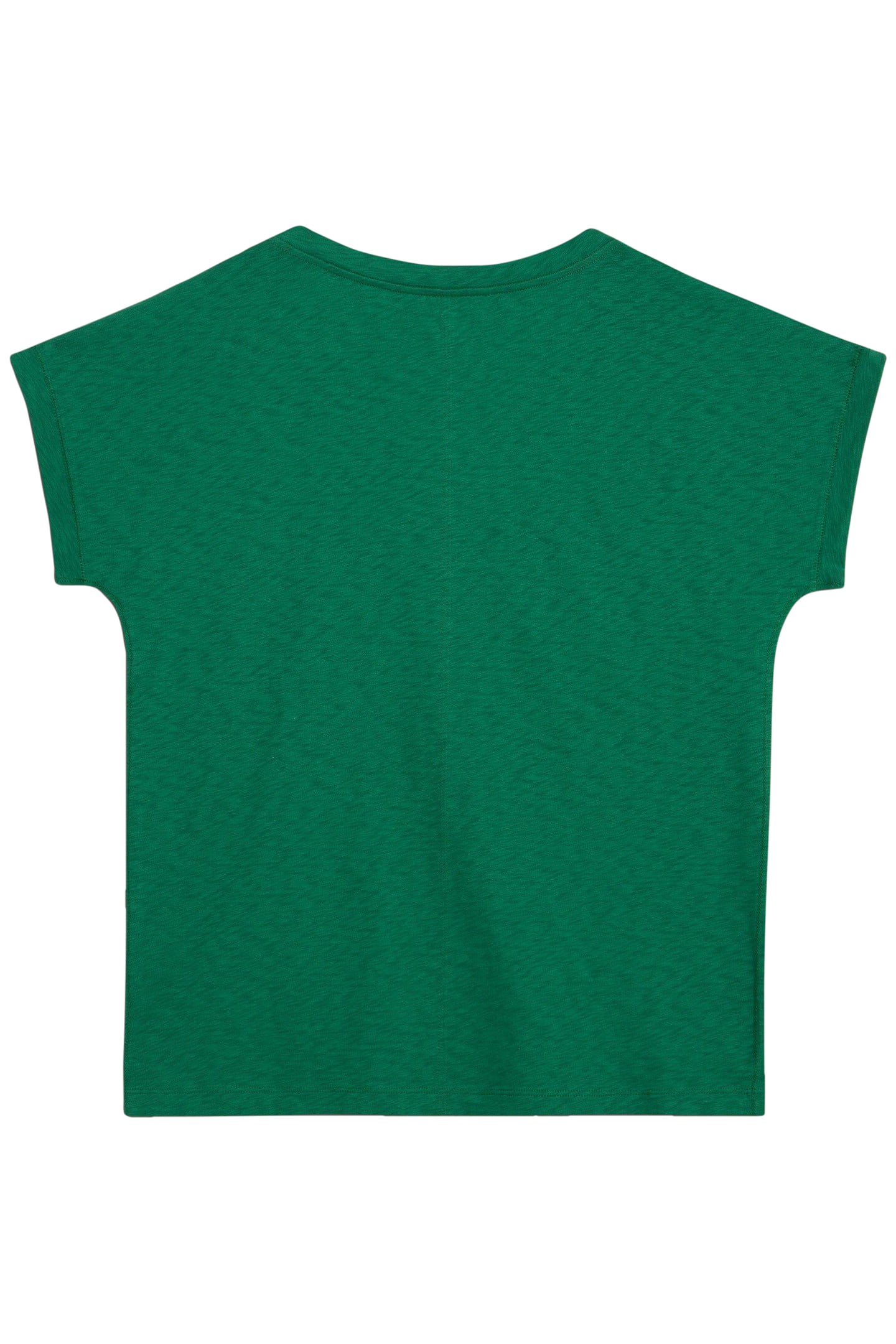 NELLY NOTCH NECK TEE MID GREEN 1