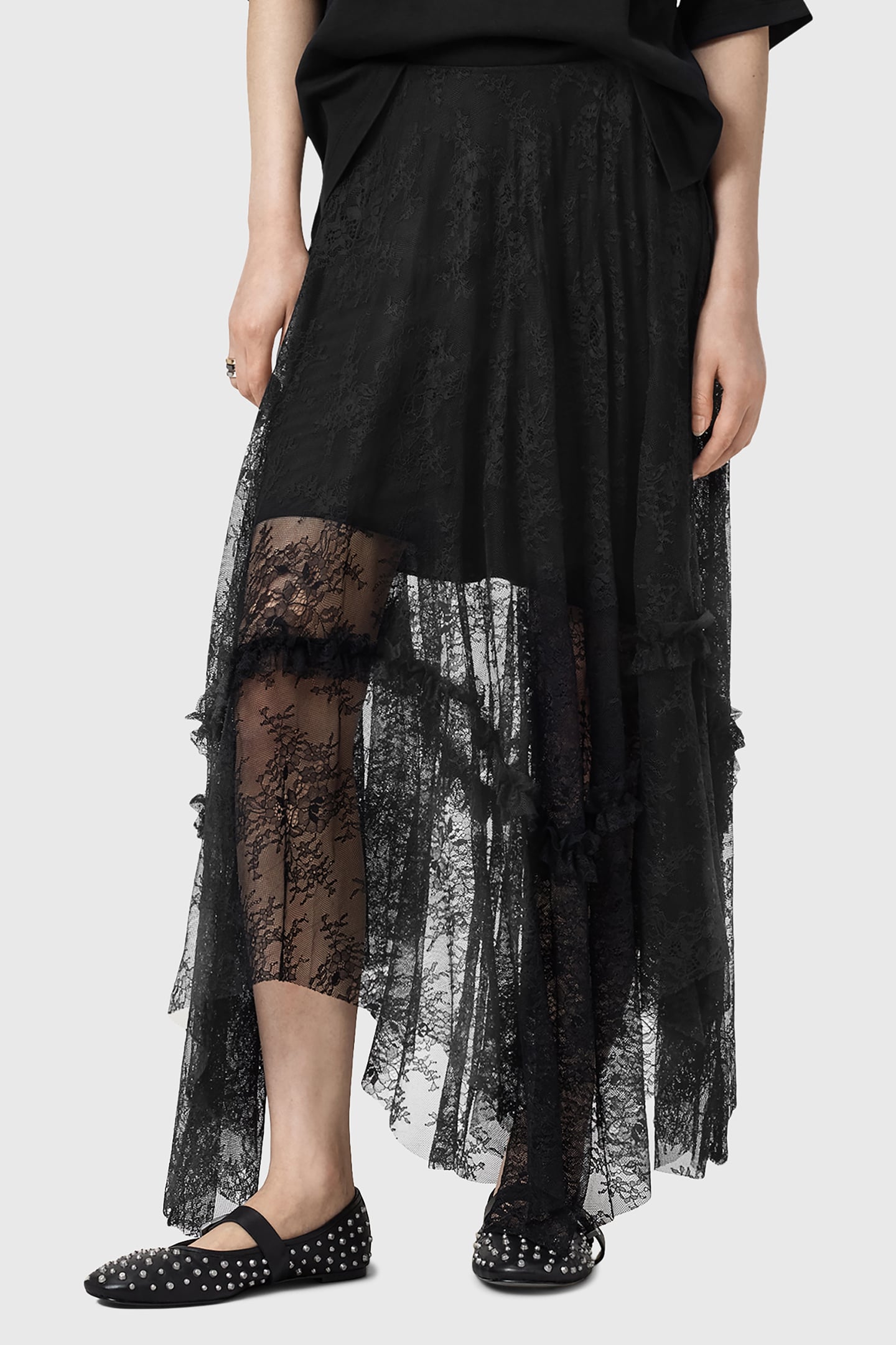 JOSIE LACE SKIRT BLACK 6