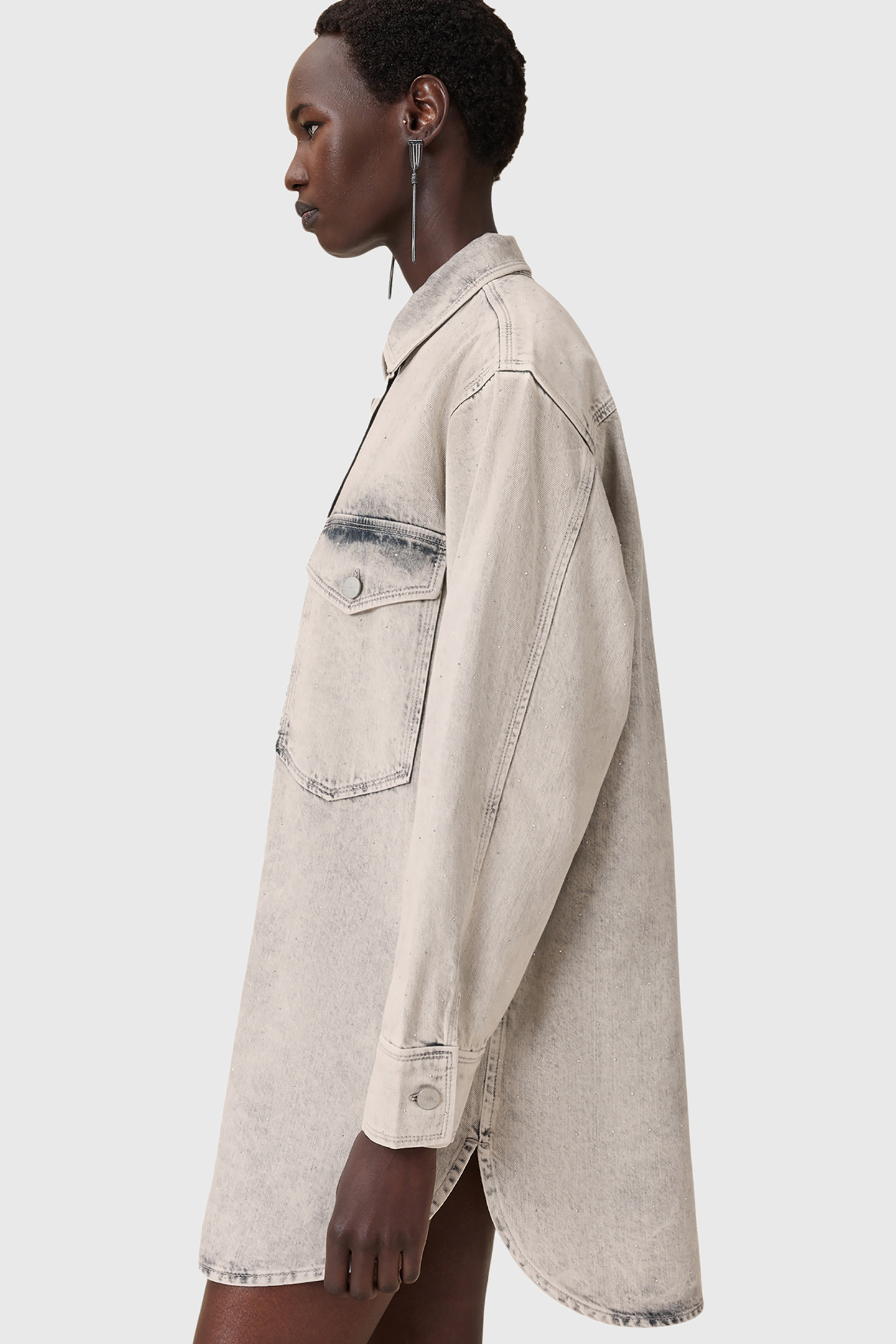 FAYE SPARKLE DRESS SNOW GREY 7