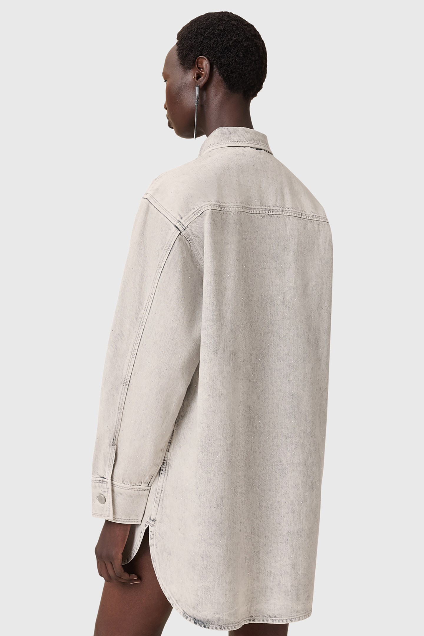 FAYE SPARKLE DRESS SNOW GREY 2