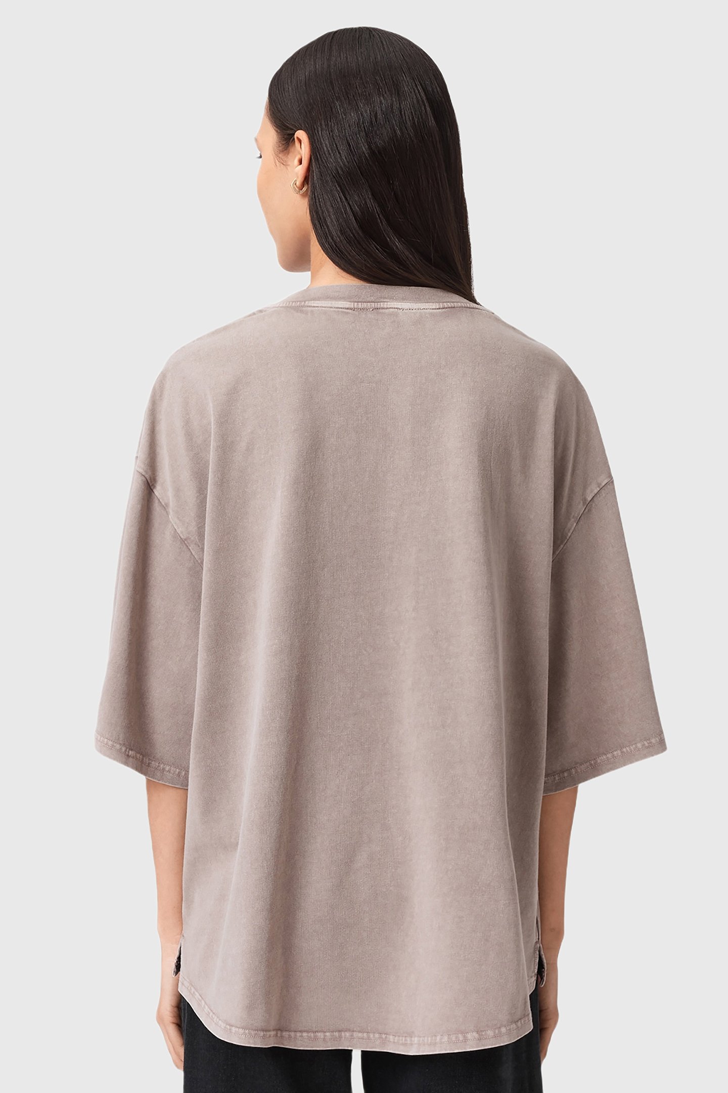 AMELIE AS EMB TEE STONE GREY 2