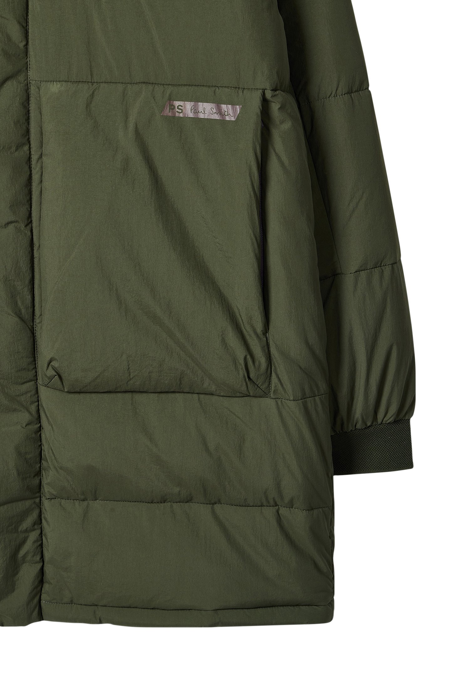 LONG FIBRE DOWN COAT VERY DARK GREEN 3
