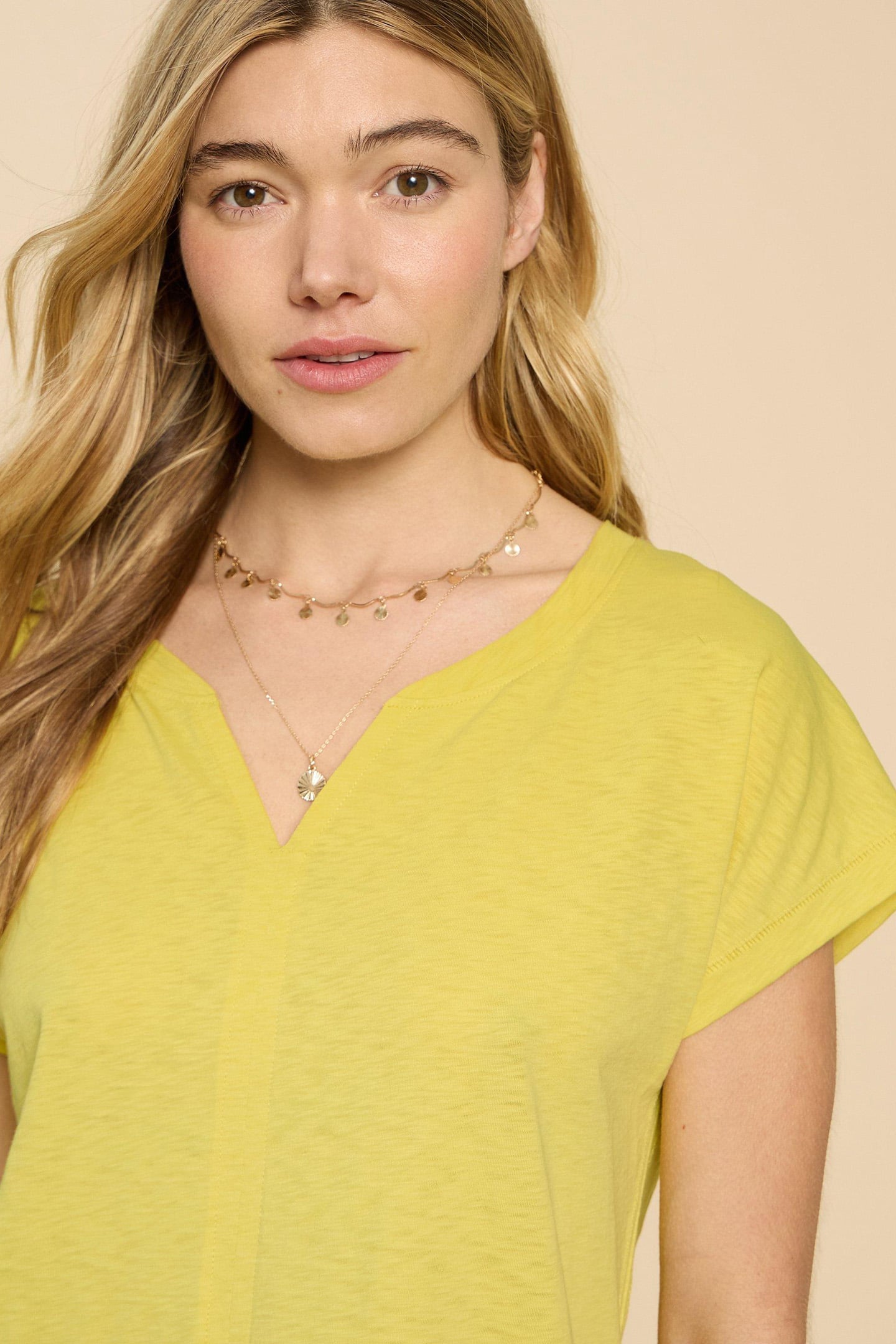 NELLY NOTCH NECK TEE LIGHT PINK 7