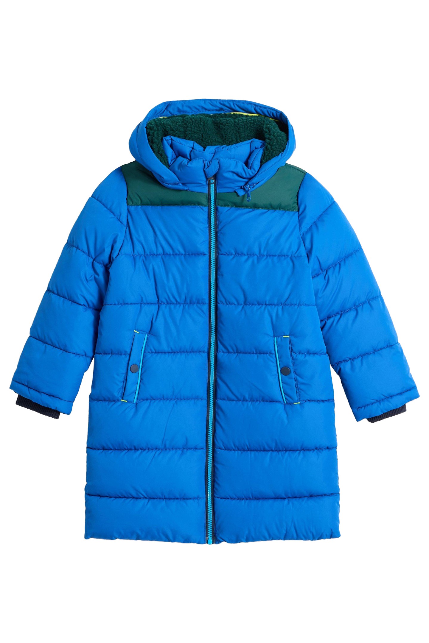 LONG PUFFER COAT BRIGHT BLUE 3