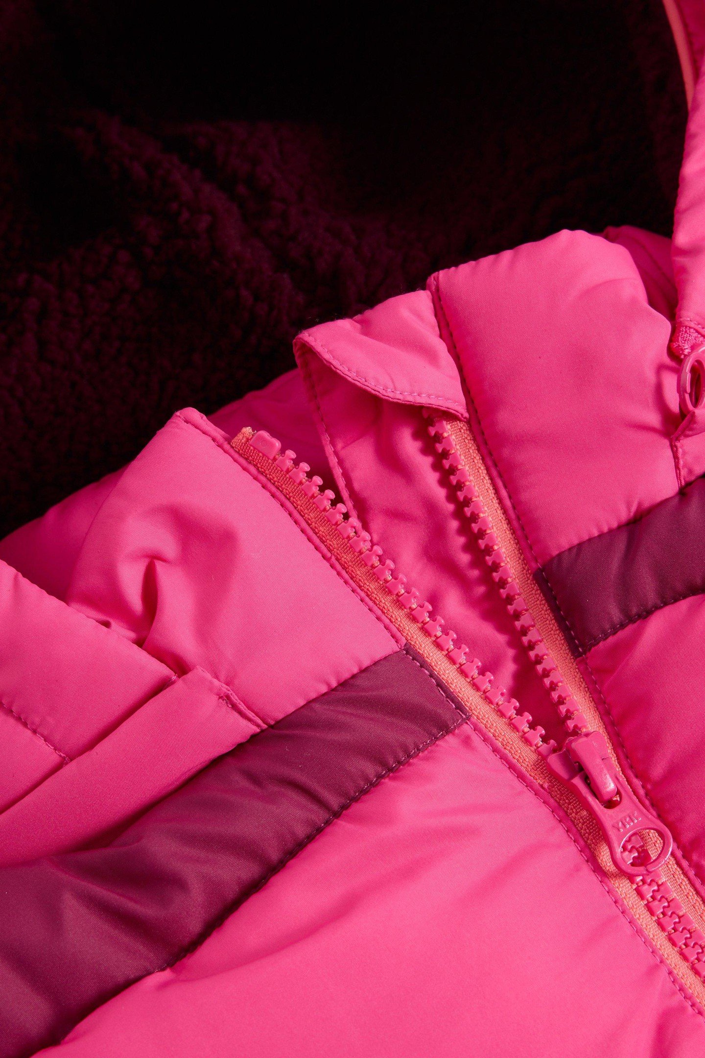 SHORT PUFFER COAT BRIGHT PINK 2