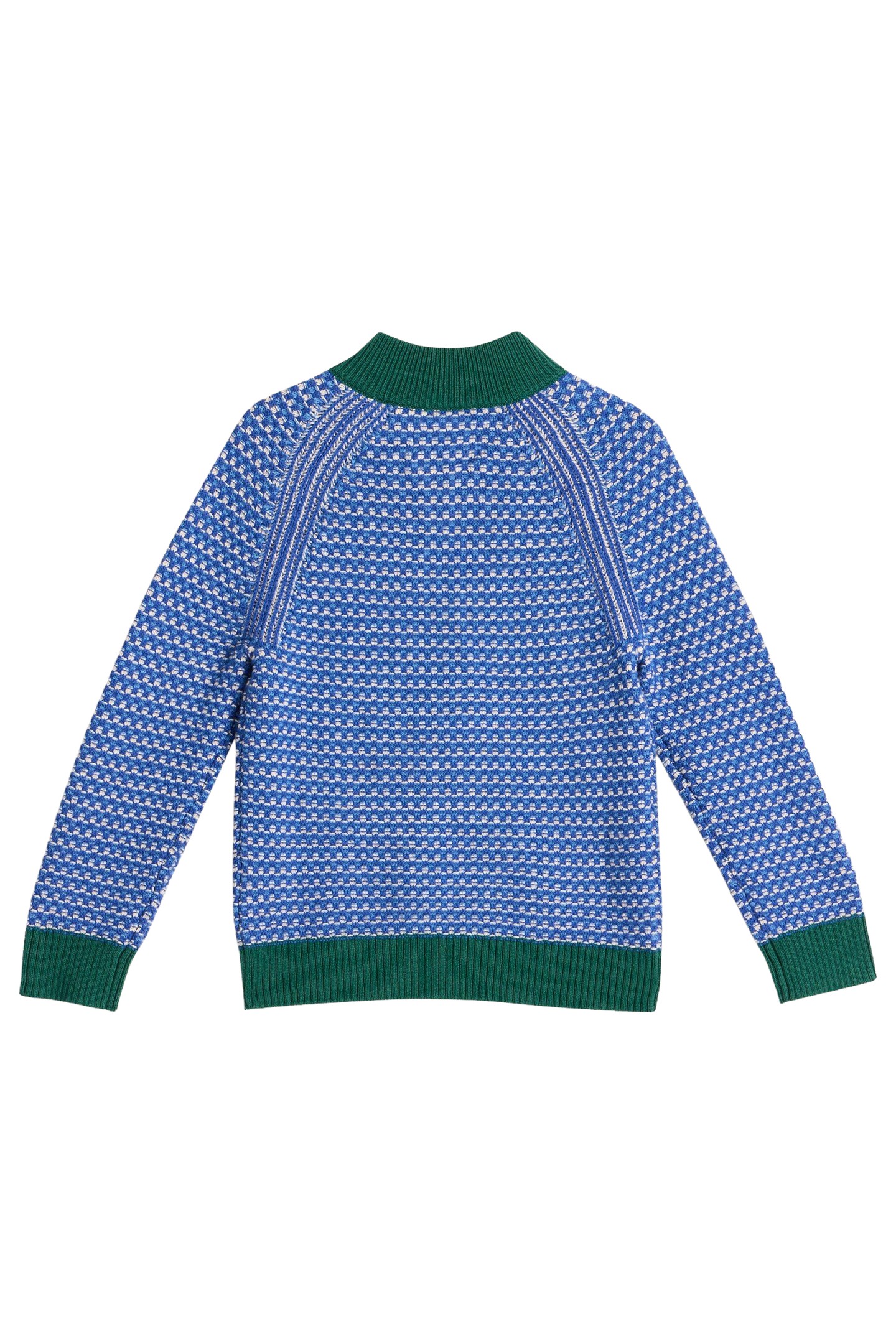 TUCK STITCH FUNNEL JUMPER BRIGHT BLUE 1