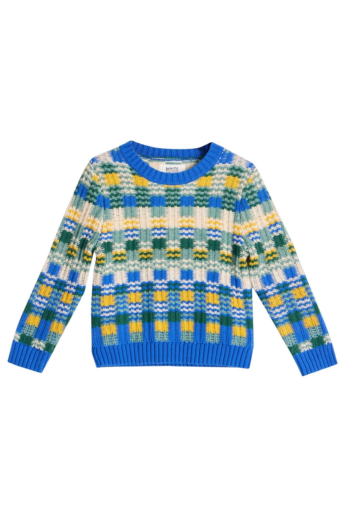 CHECKERBOARD JUMPER BLUE MULTI 1