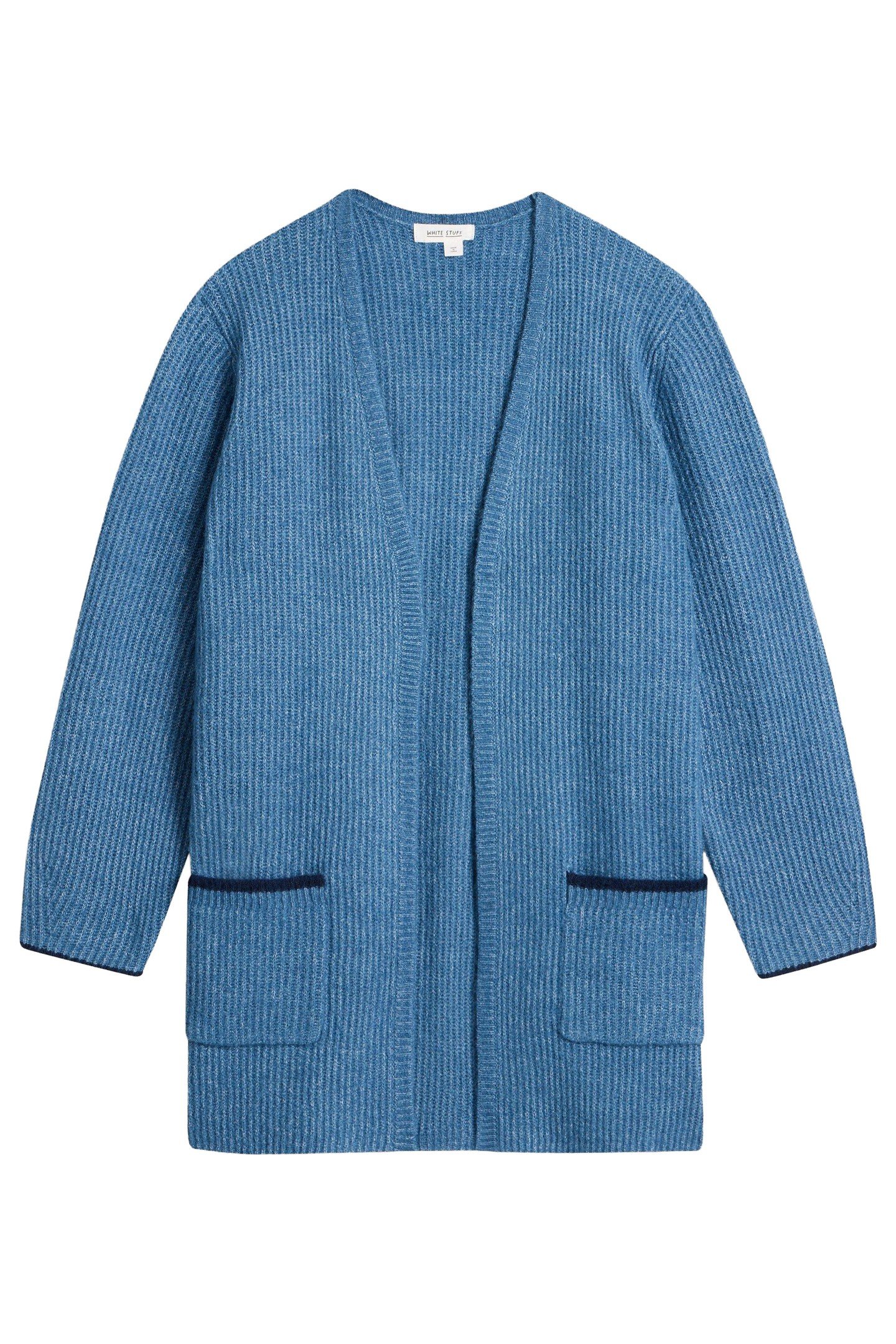 EMMIE LONGLINE CARDI MID BLUE 2