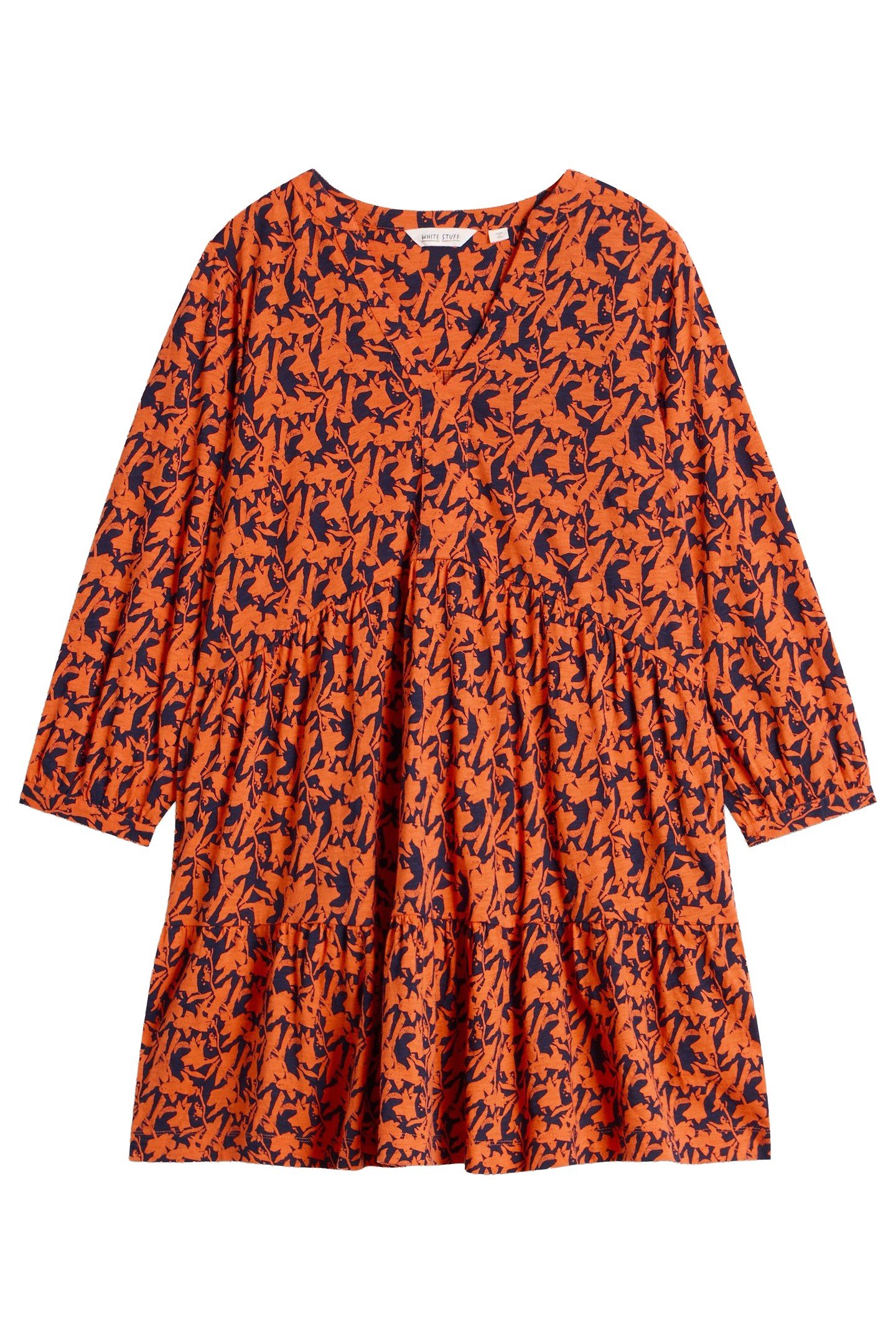 MARLIE JERSEY TUNIC ORANGE PRINT 1