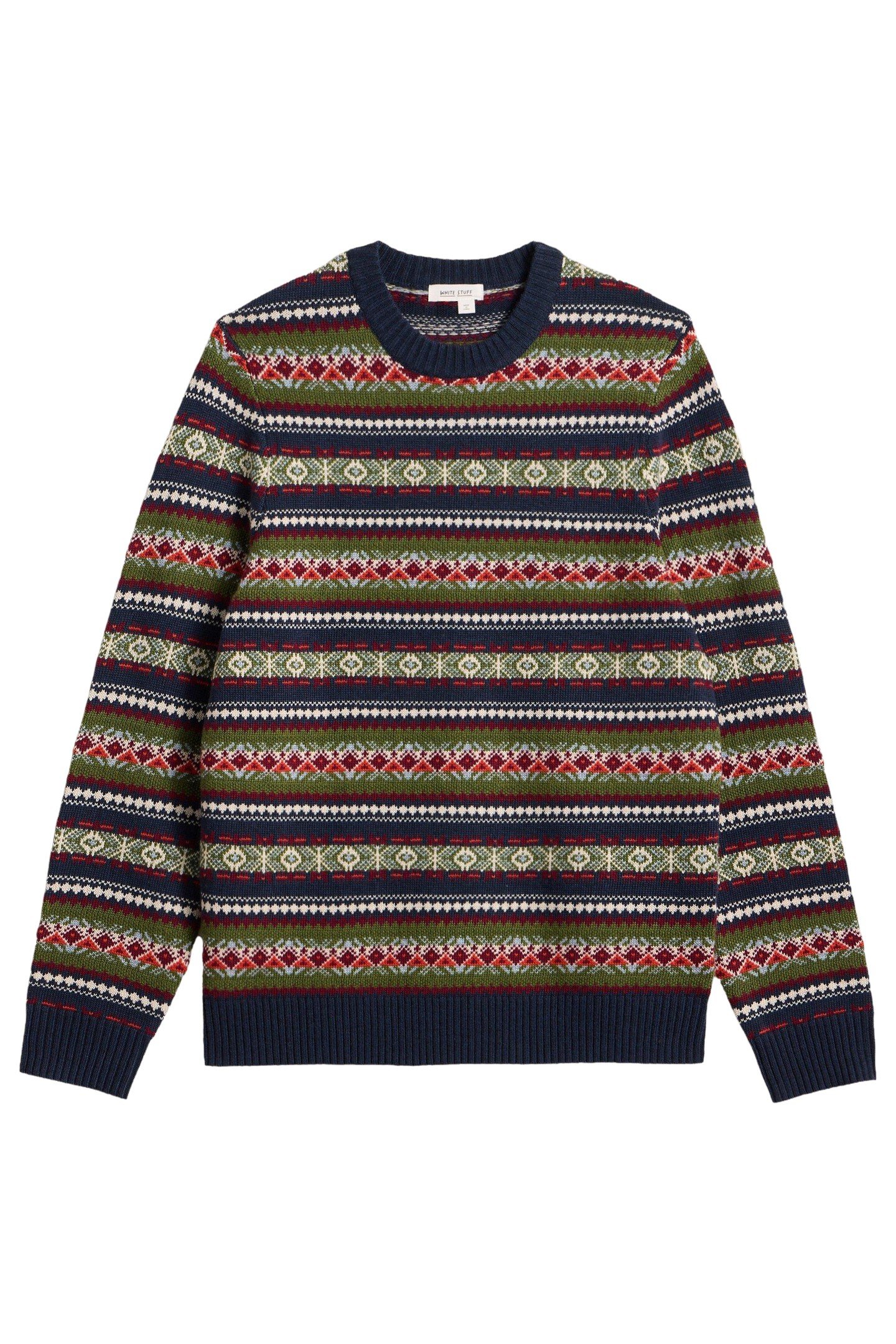 ALL OVER FAIRISLE CREW NAVY MULTI 1