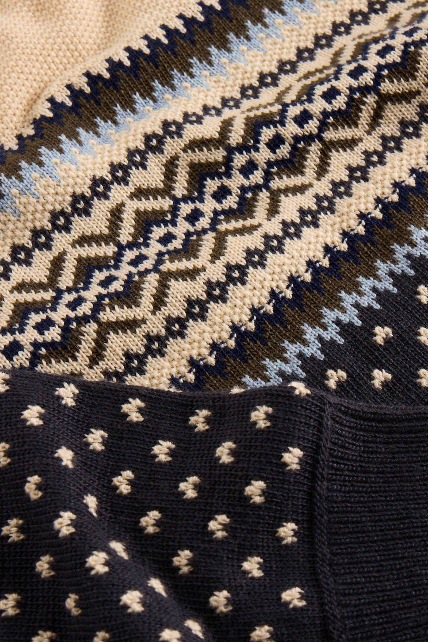 FAIRISLE PATTERN CREW IVORY MULTI 2