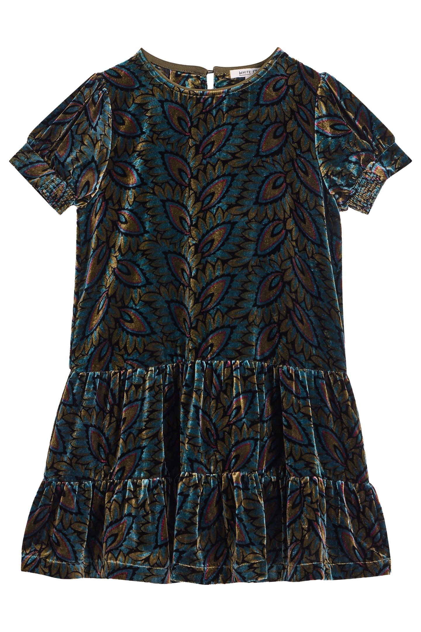 VELVET PRINTED DRESS BLACK PRINT 3