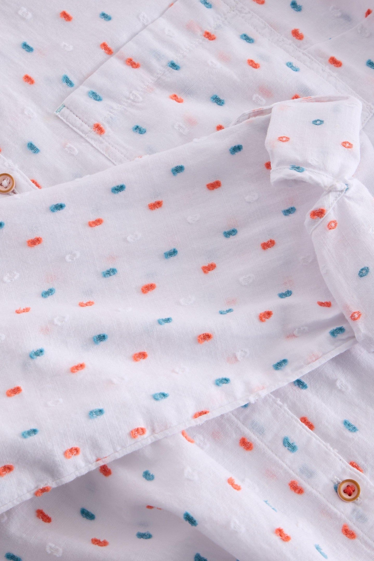 SOPHIE ORGANIC COTTON SHIRT IVORY MULTI 4